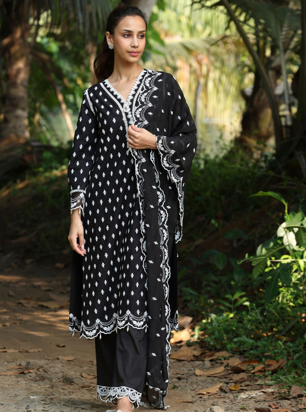Liva Supima Cotton Black Kurta Set