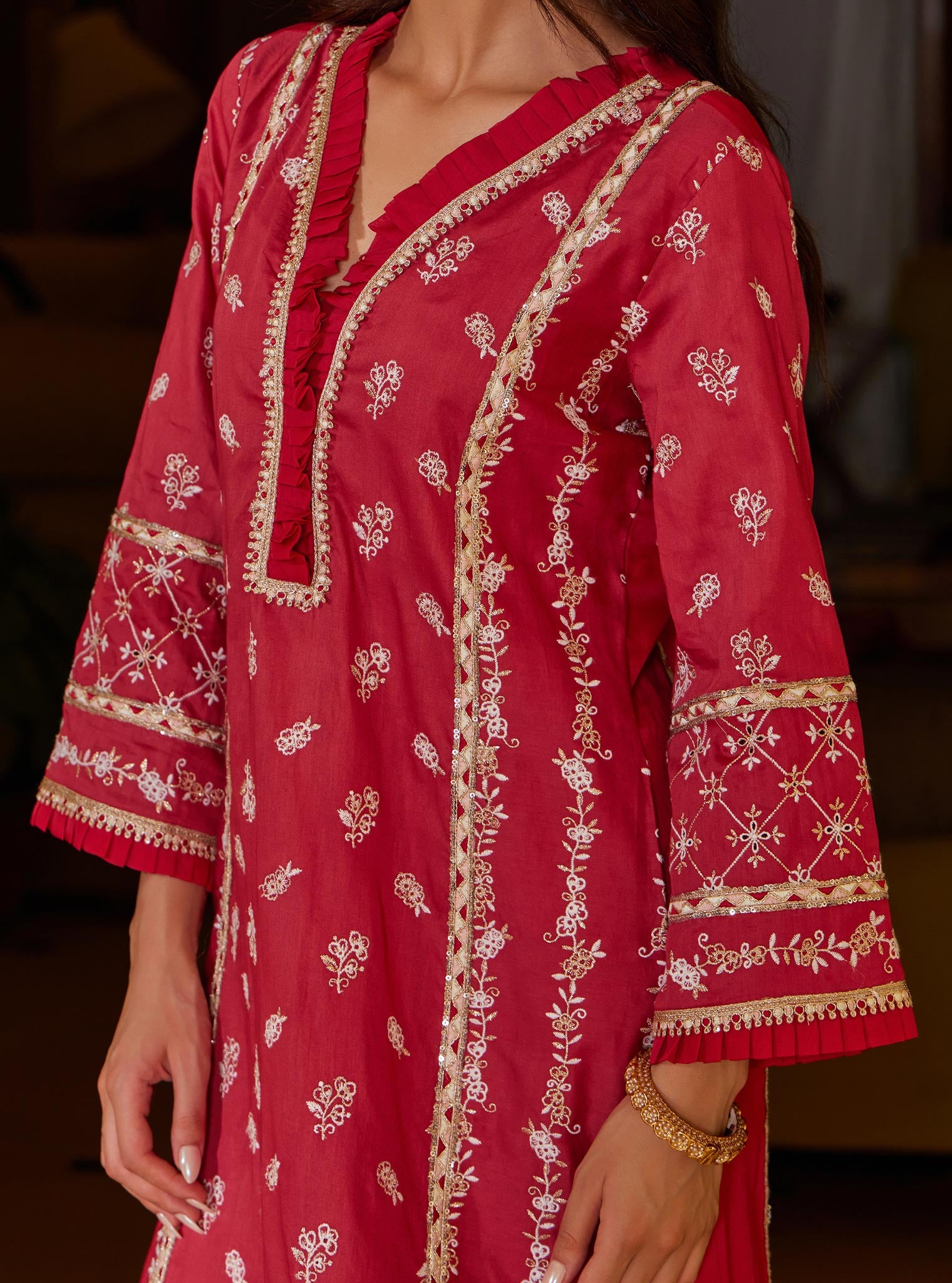 Anvesa Pima Red Kurta Set