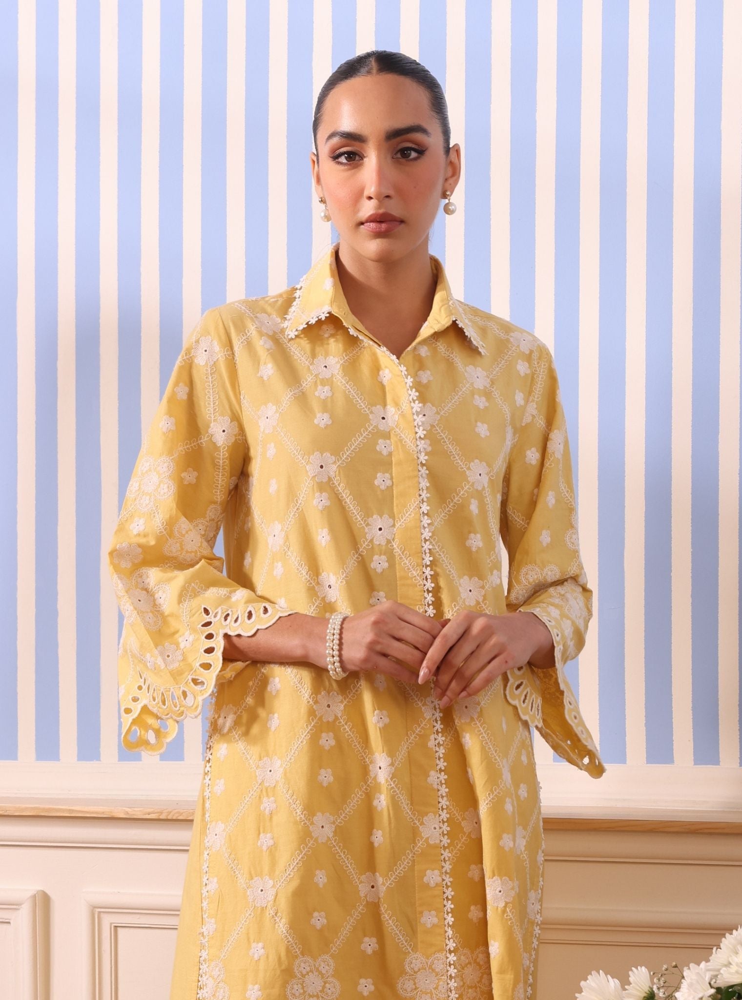 Magnus Cotton Yellow Co-ord Set