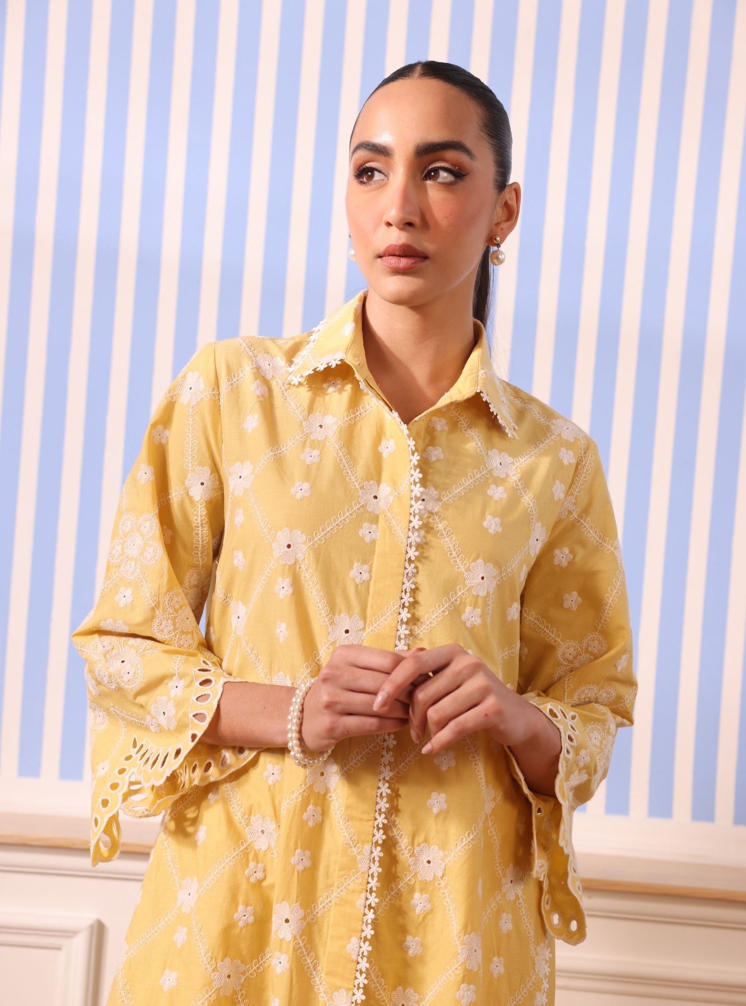 Magnus Cotton Yellow Co-ord Set