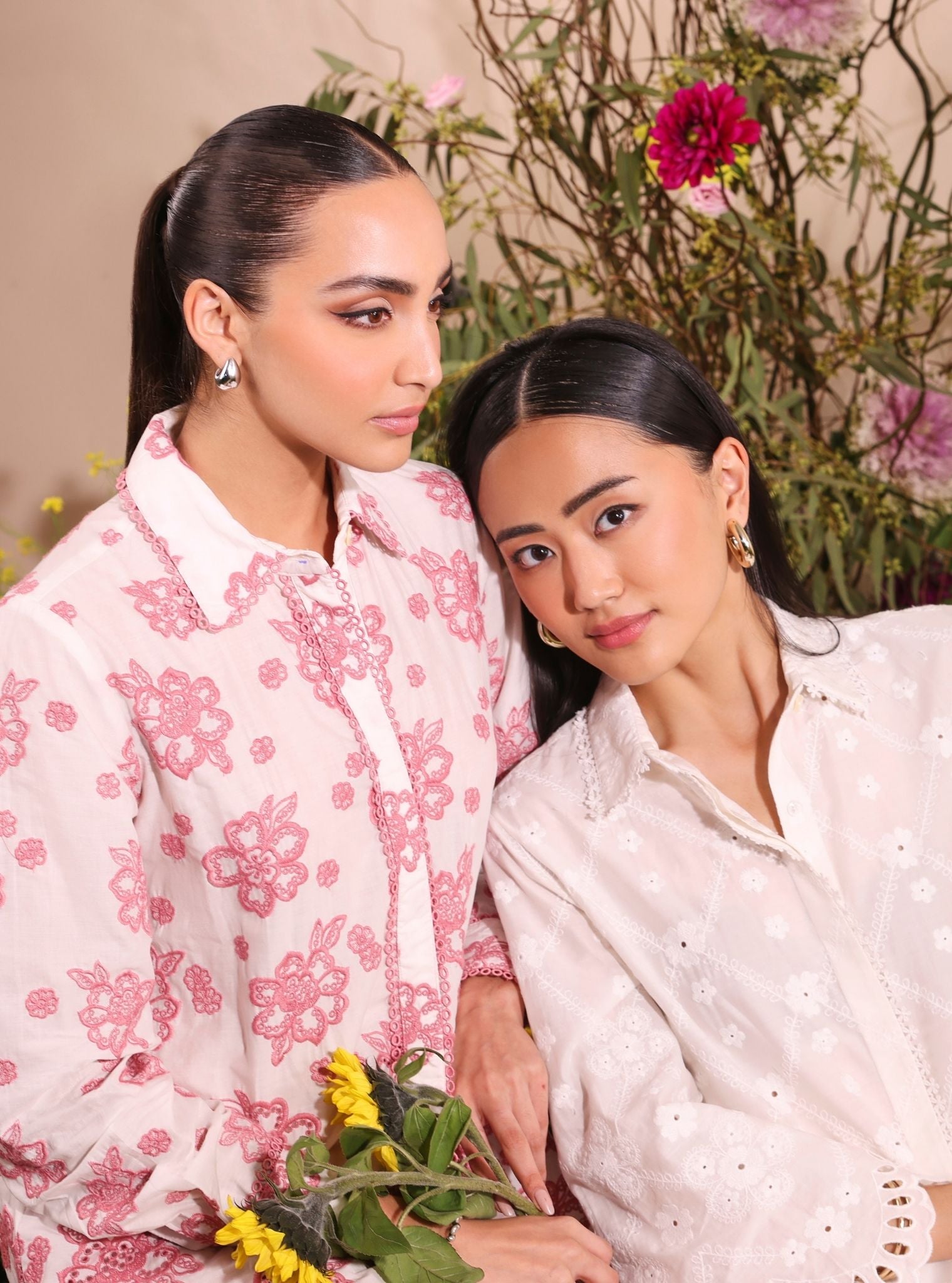 Magnus Cotton White Co-ord Set