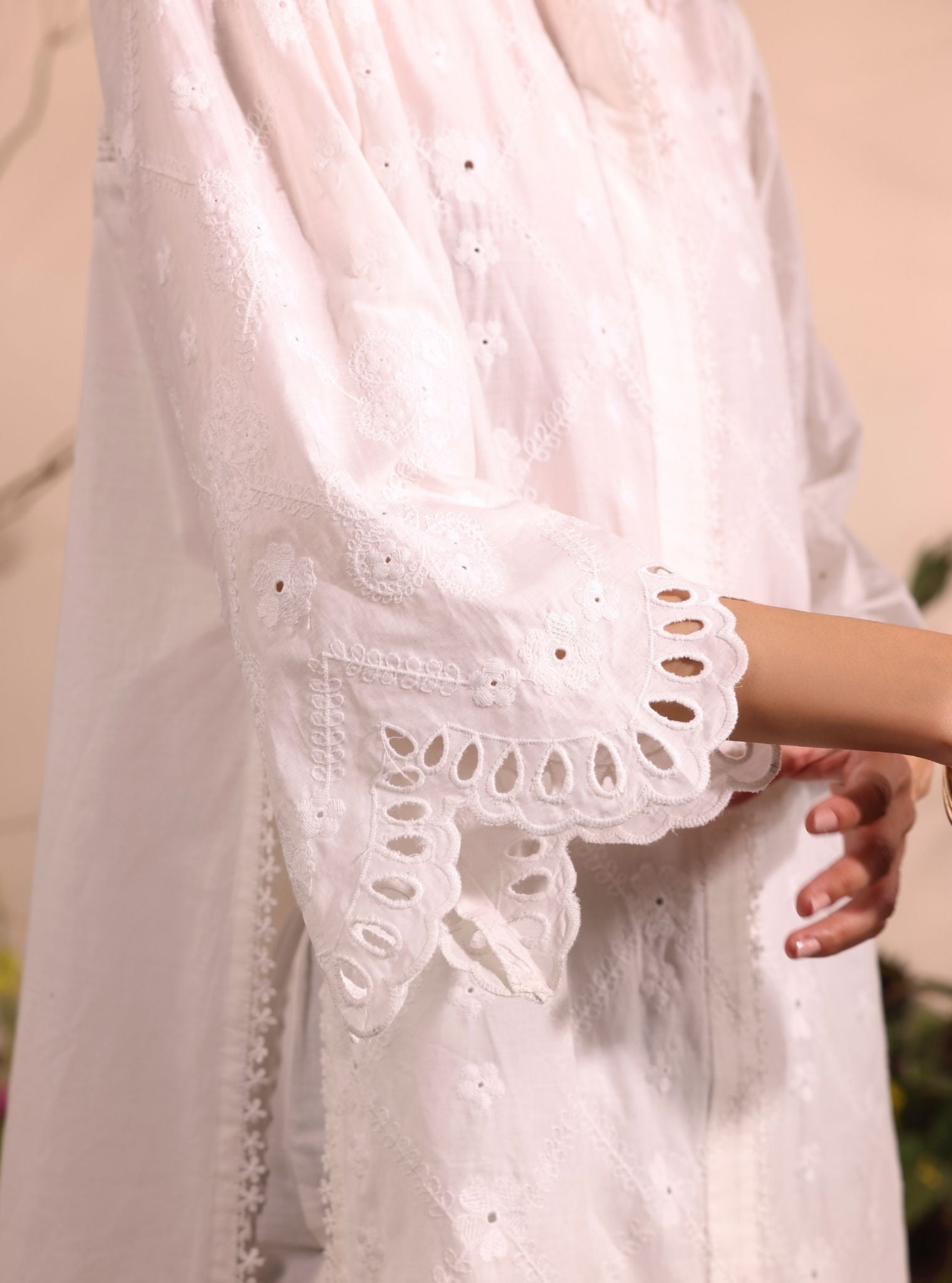 Magnus Cotton White Co-ord Set