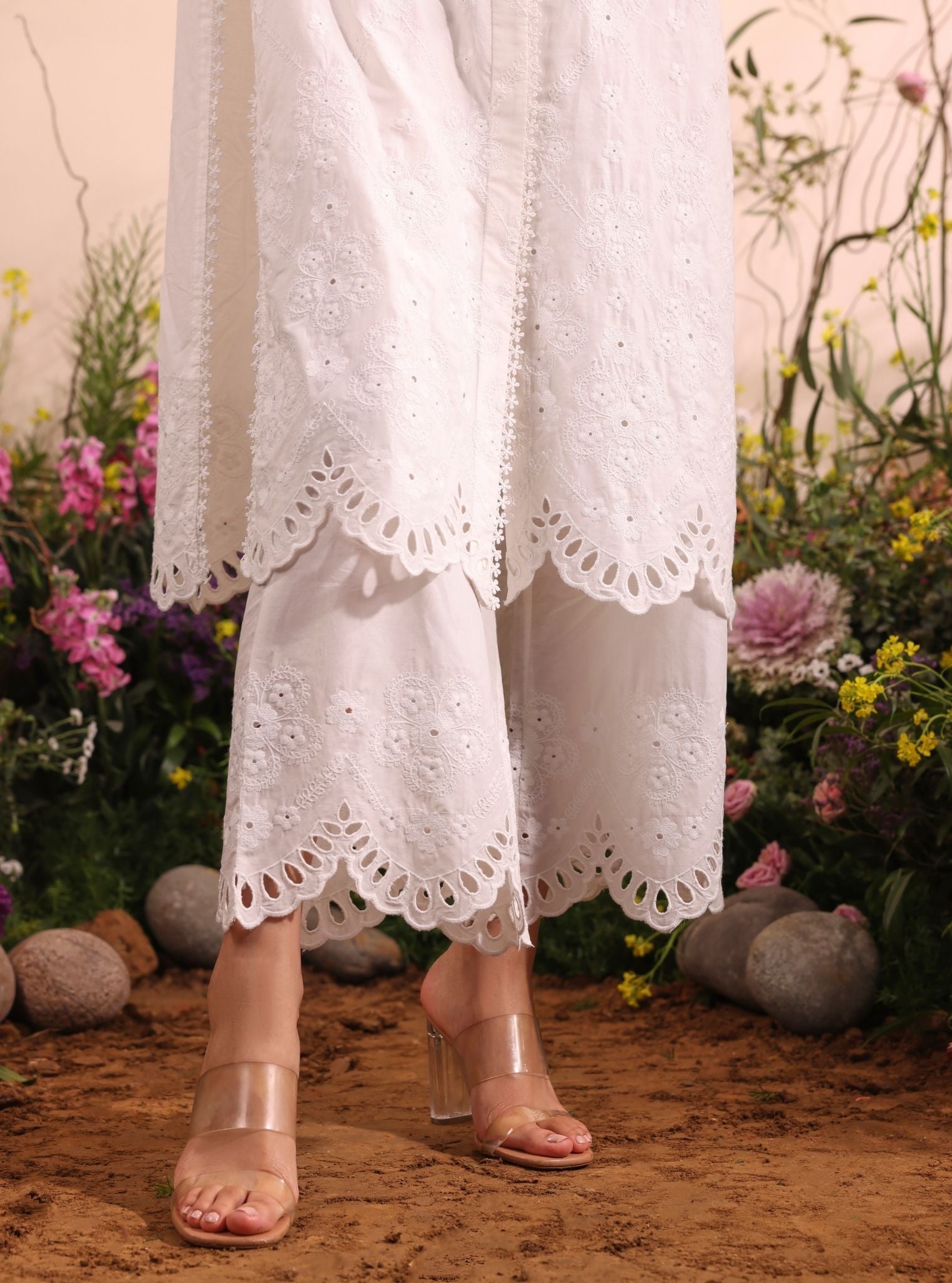 Magnus Cotton White Co-ord Set