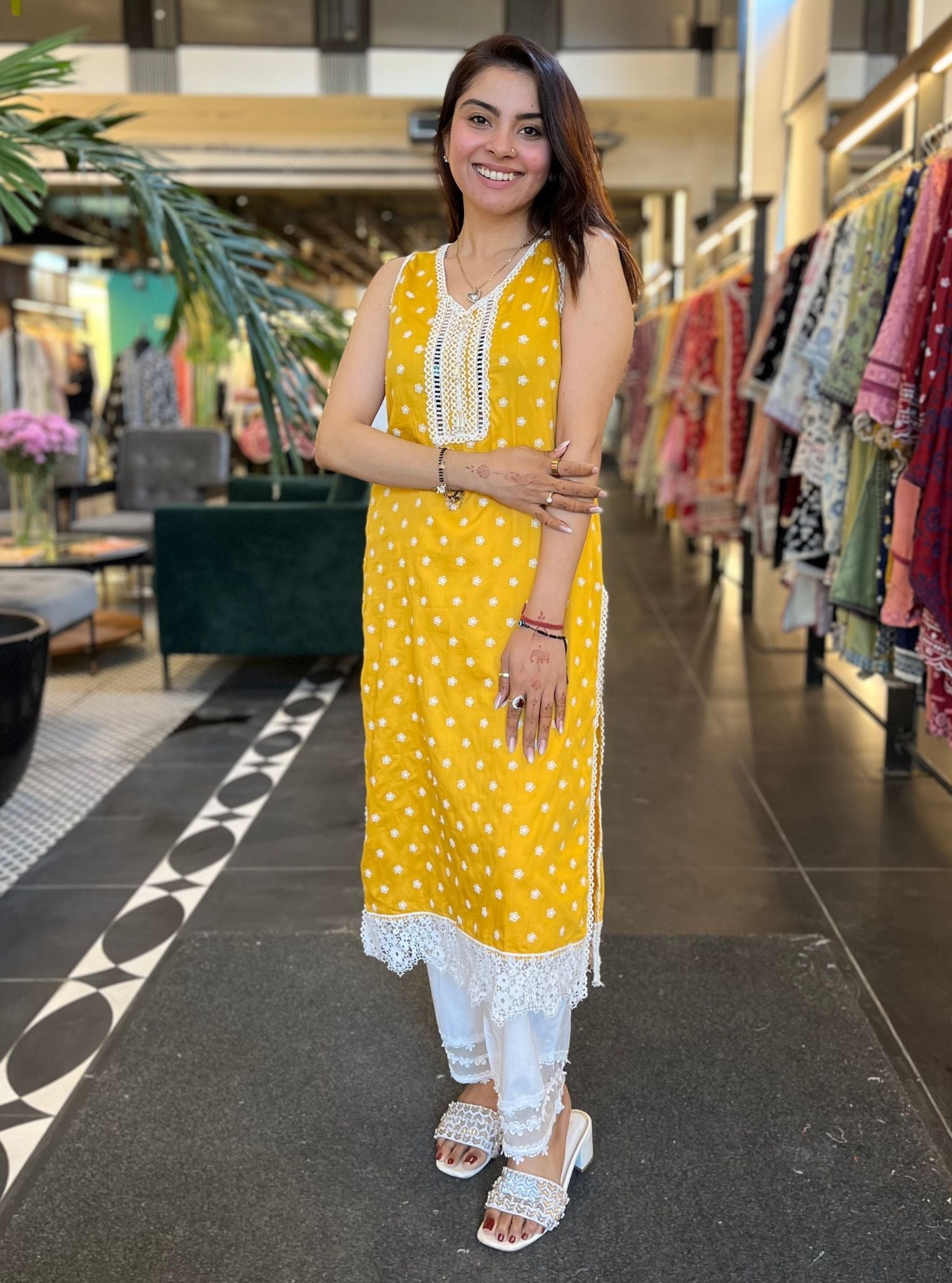 Paulie Pima Yellow Kurta Set