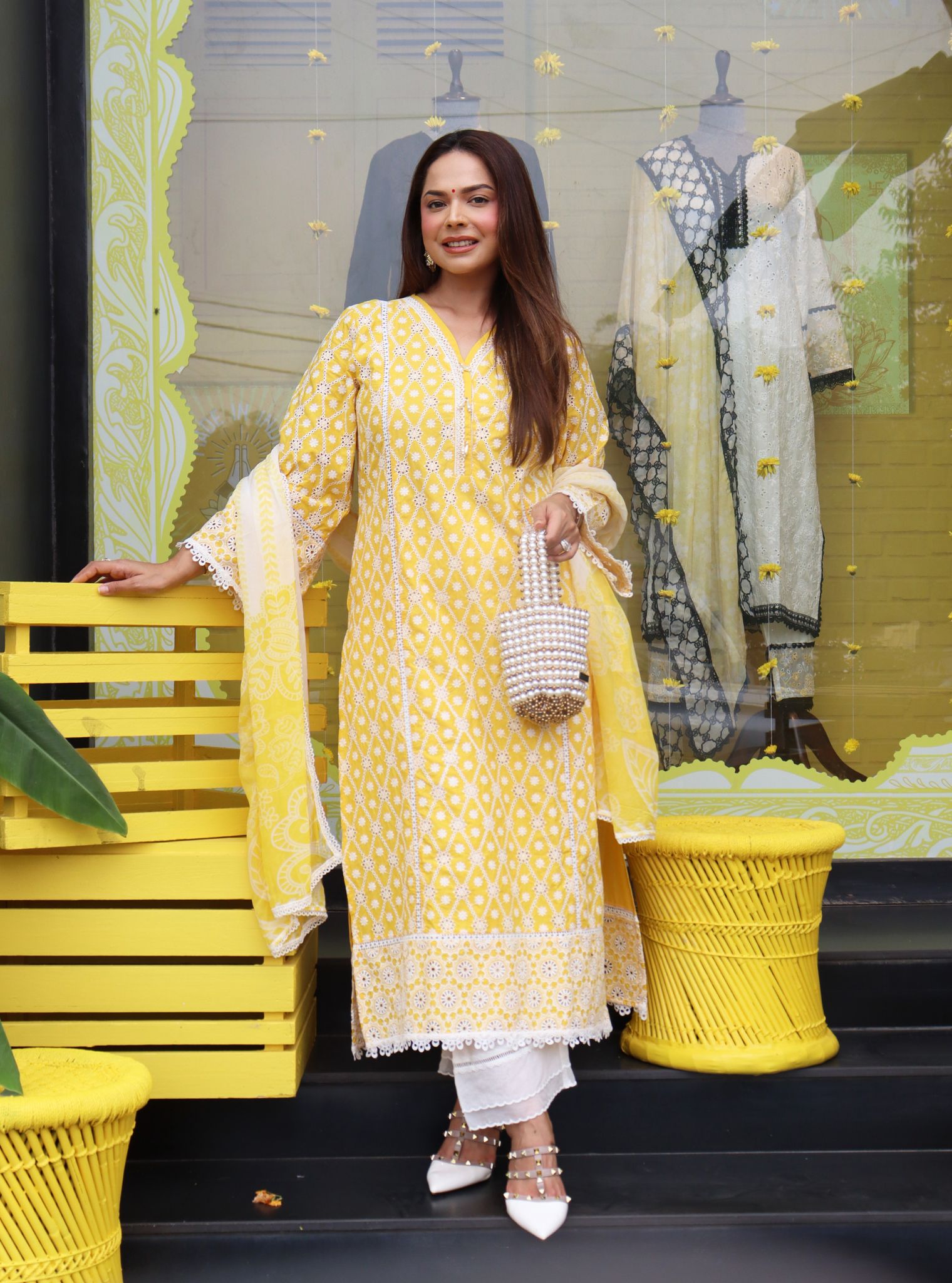 Asti Cotton Yellow Kurta Set