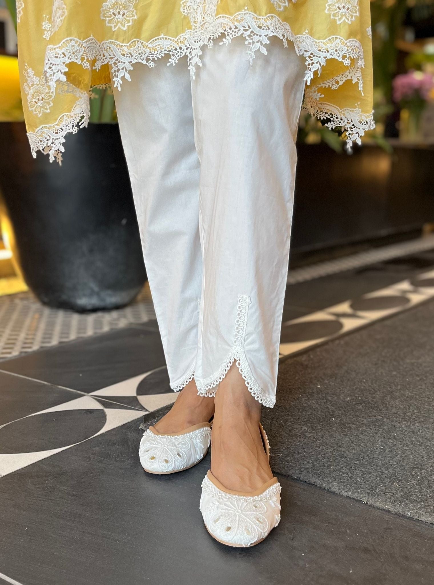Esteve Cotton Yellow Kurta Set