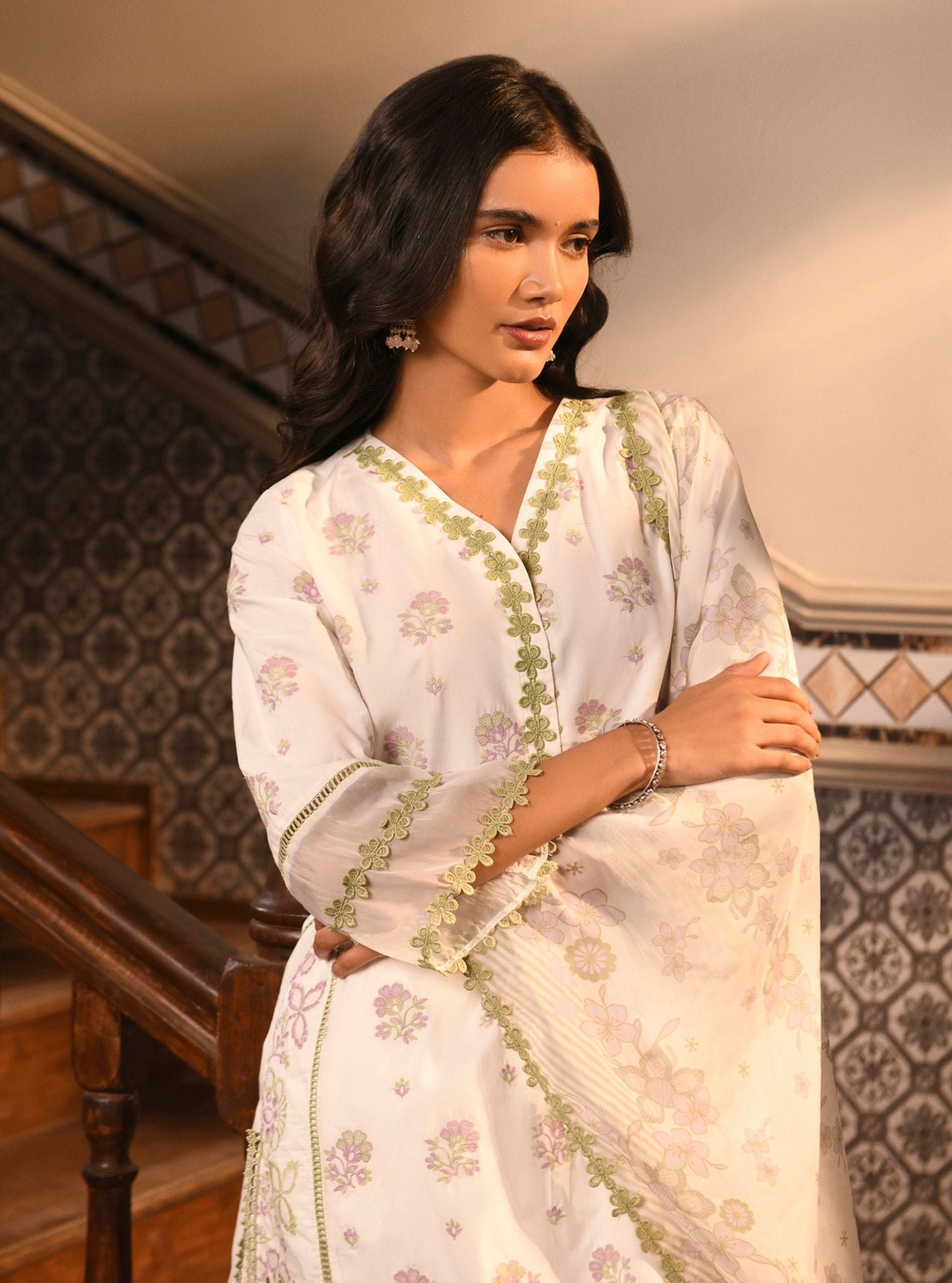 Banu Cotton White Kurta Set
