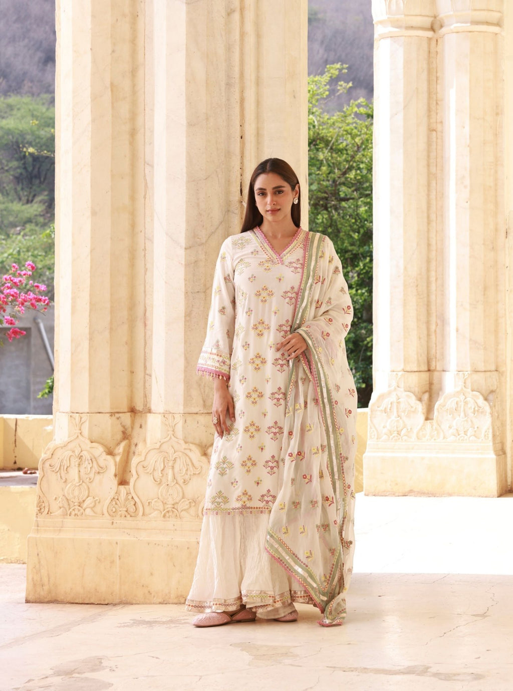 Anekya Lawn Fuschia Sharara Set