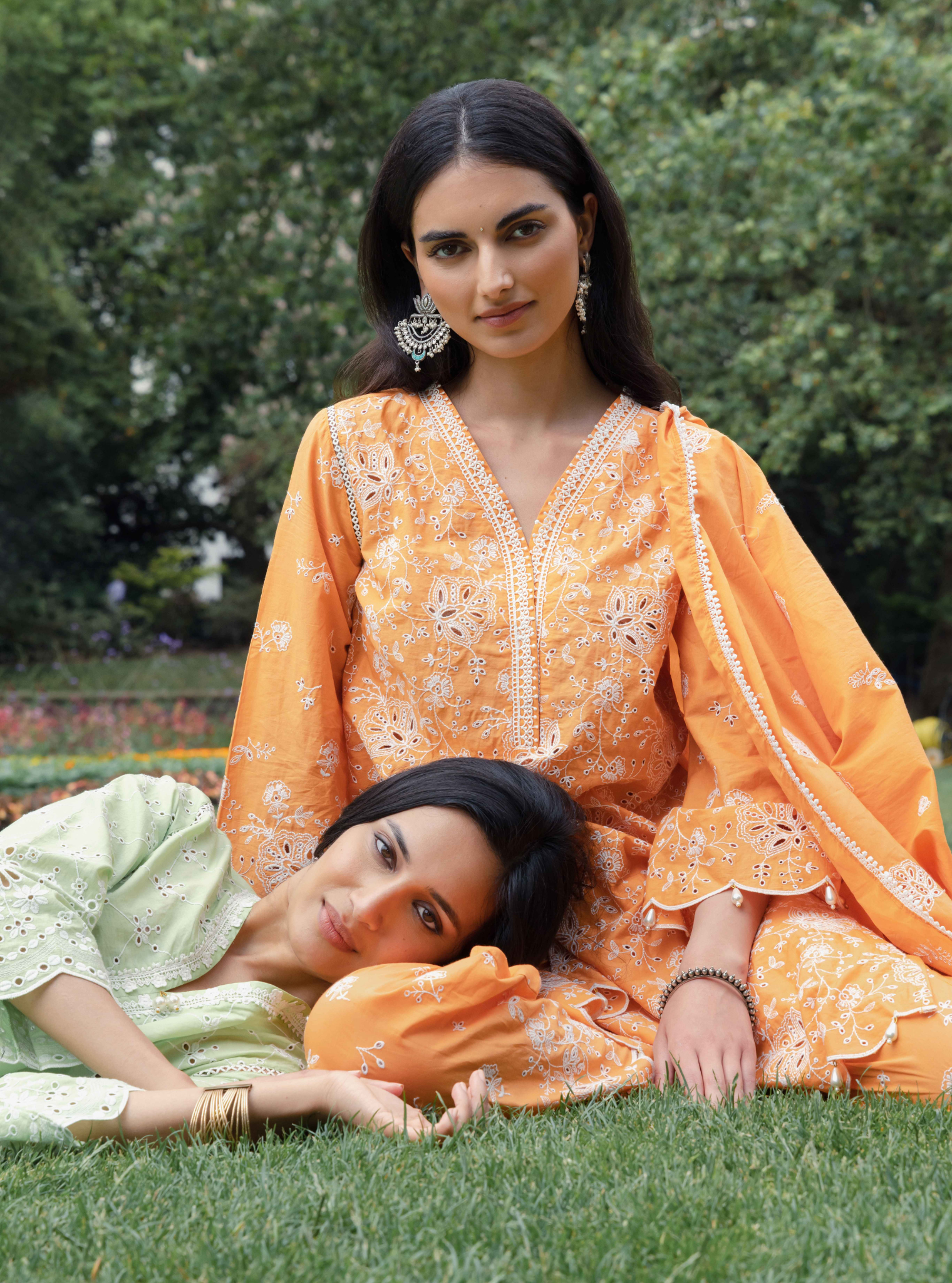 Norwich Cotton Orange Kurta Set