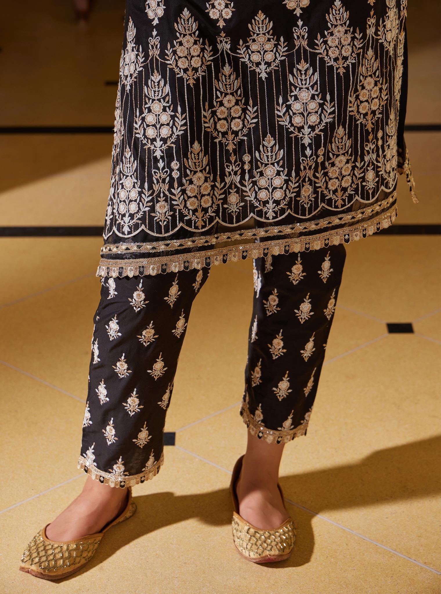 Amaltas Cotton Black Kurta Set