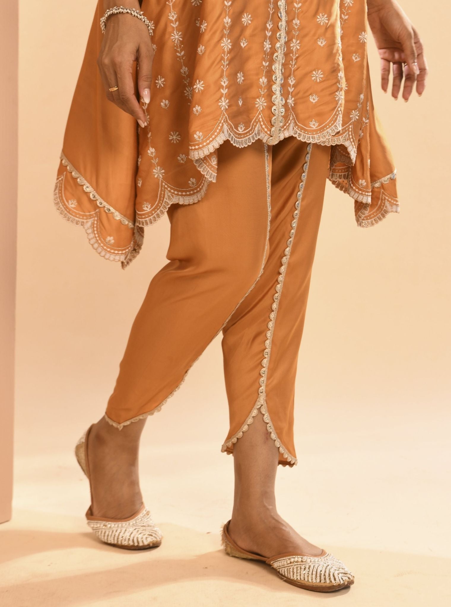 Amara Cupro Orange Kurta Set