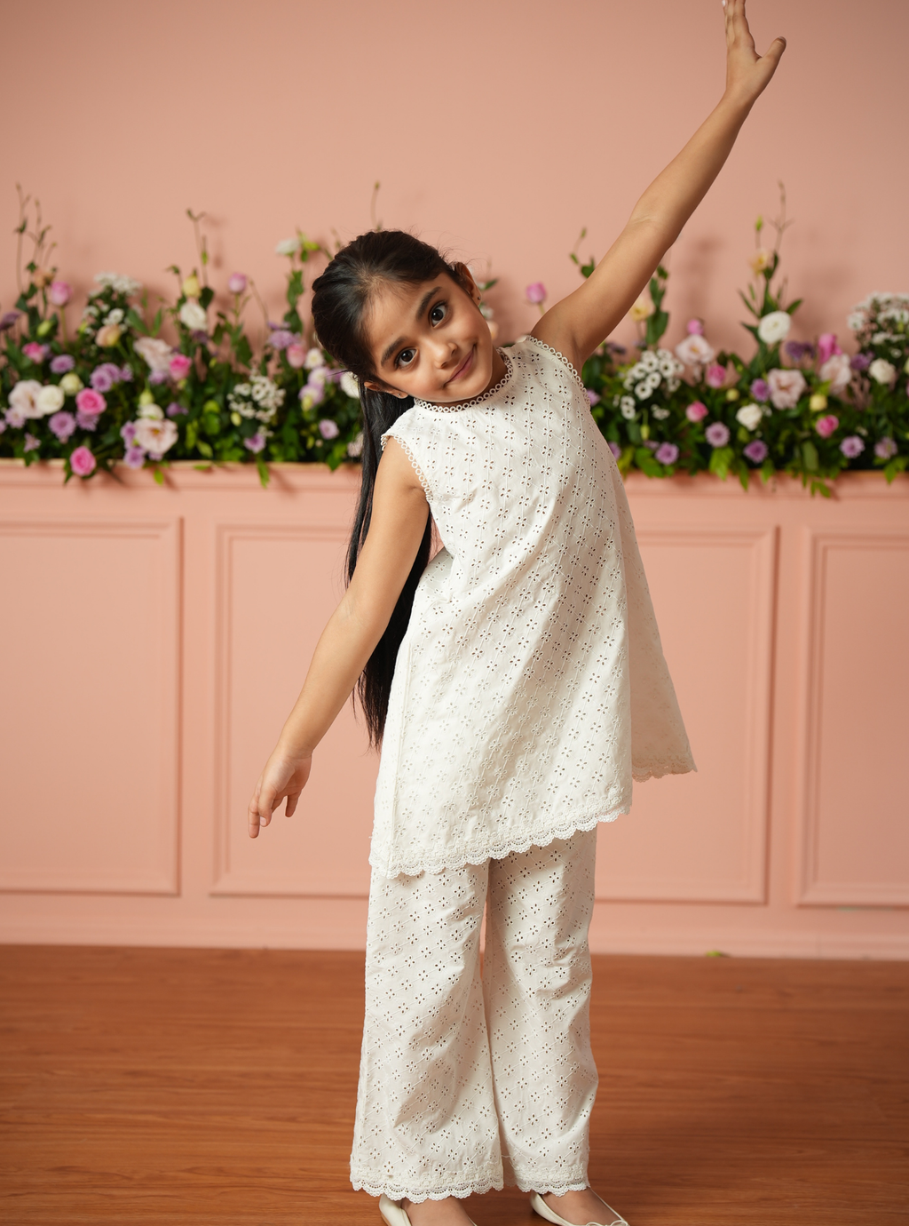 Mulmul Supima Cotton Irena White Pant