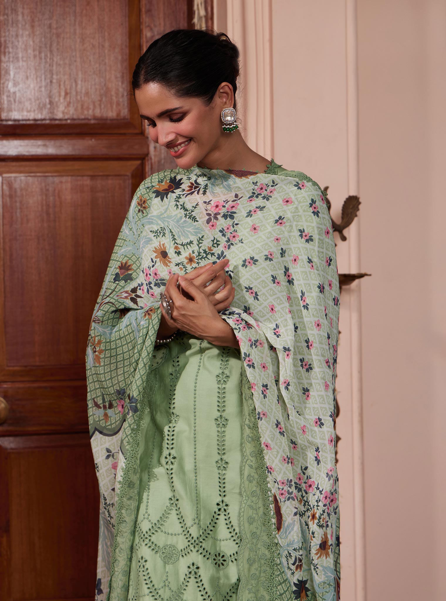 Vachi Pima Green Kurta Set