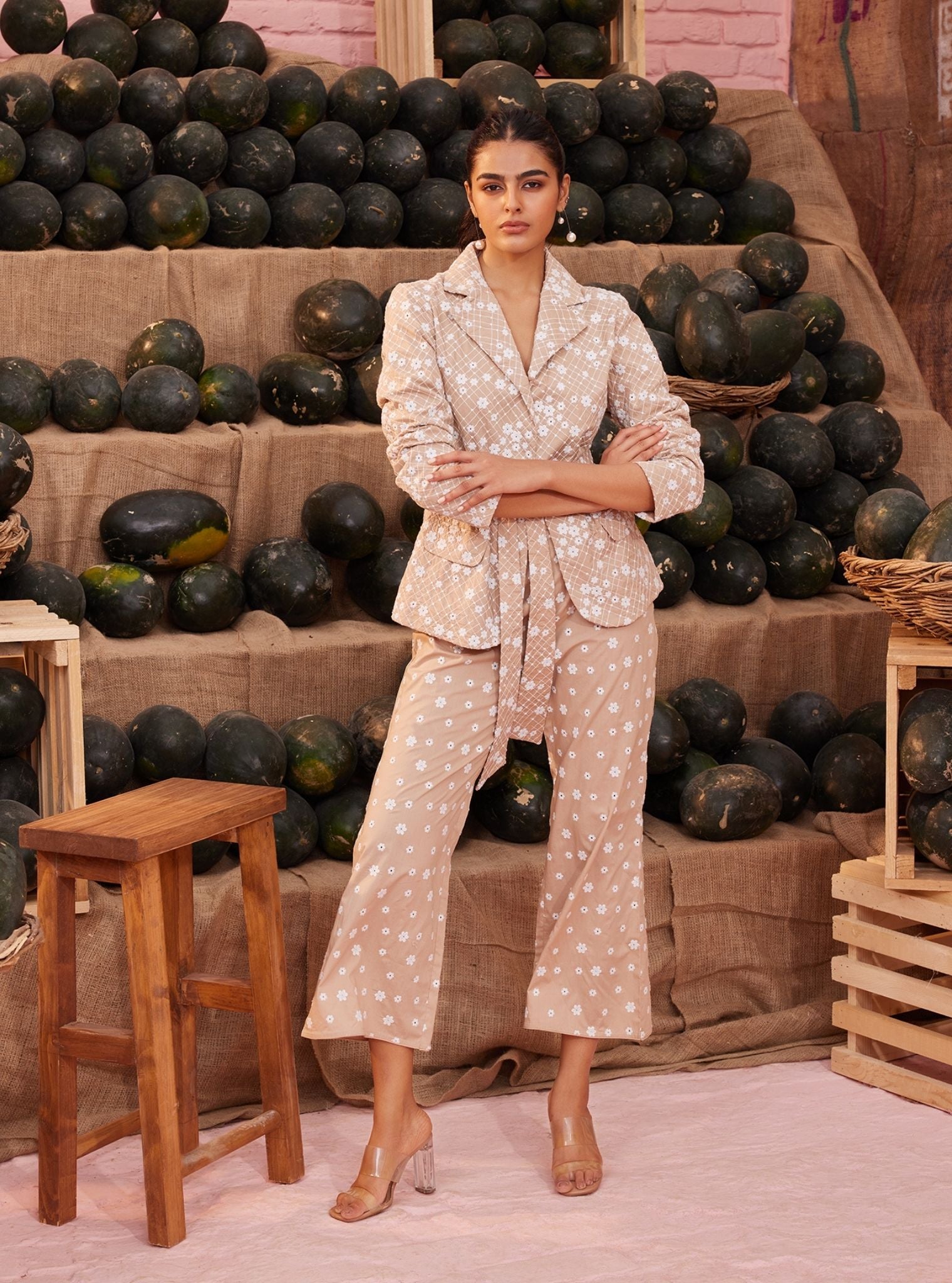 Lara Cotton Beige Co-ord Set