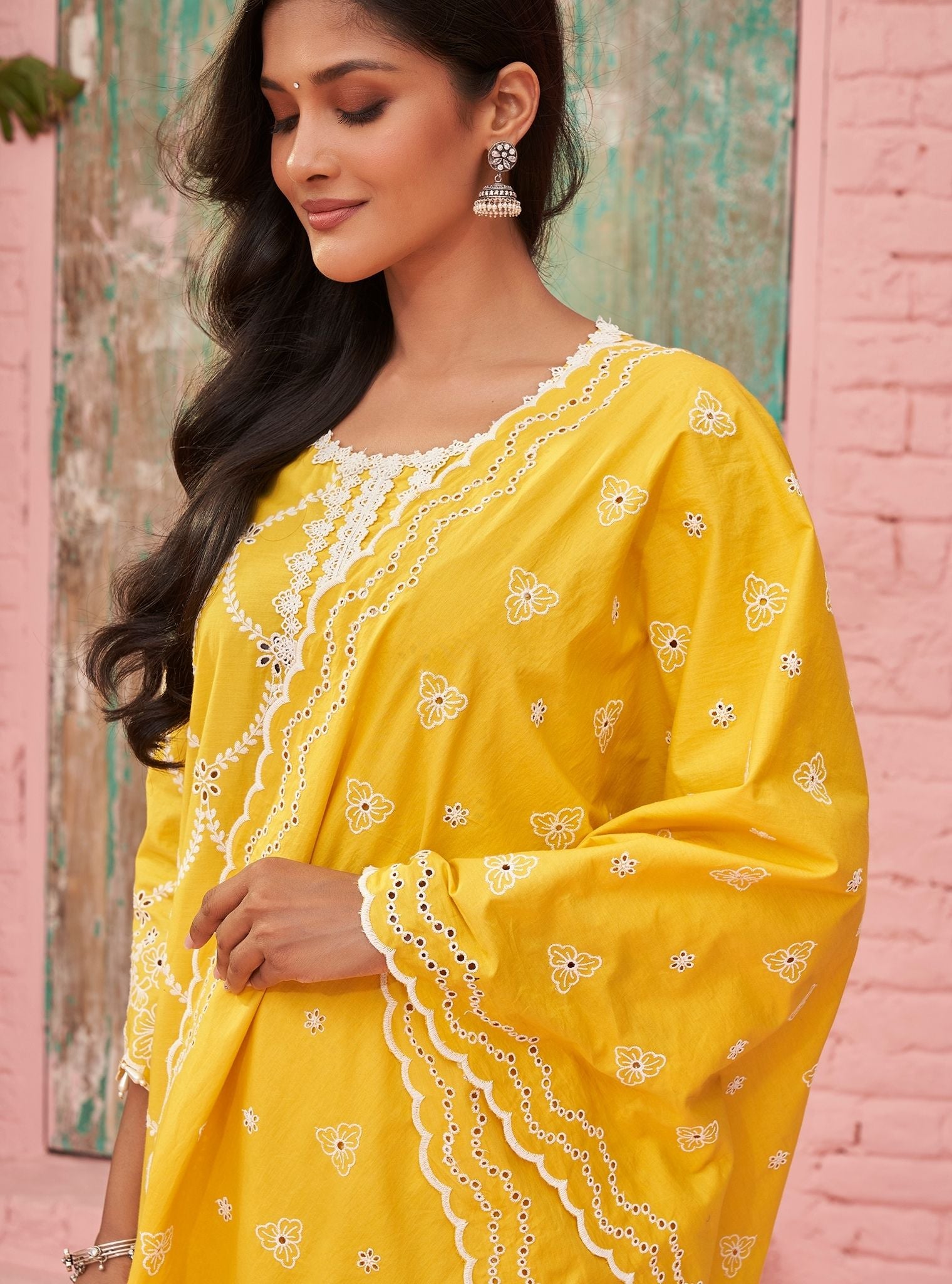 Aashay Cotton Yellow Kurta Set