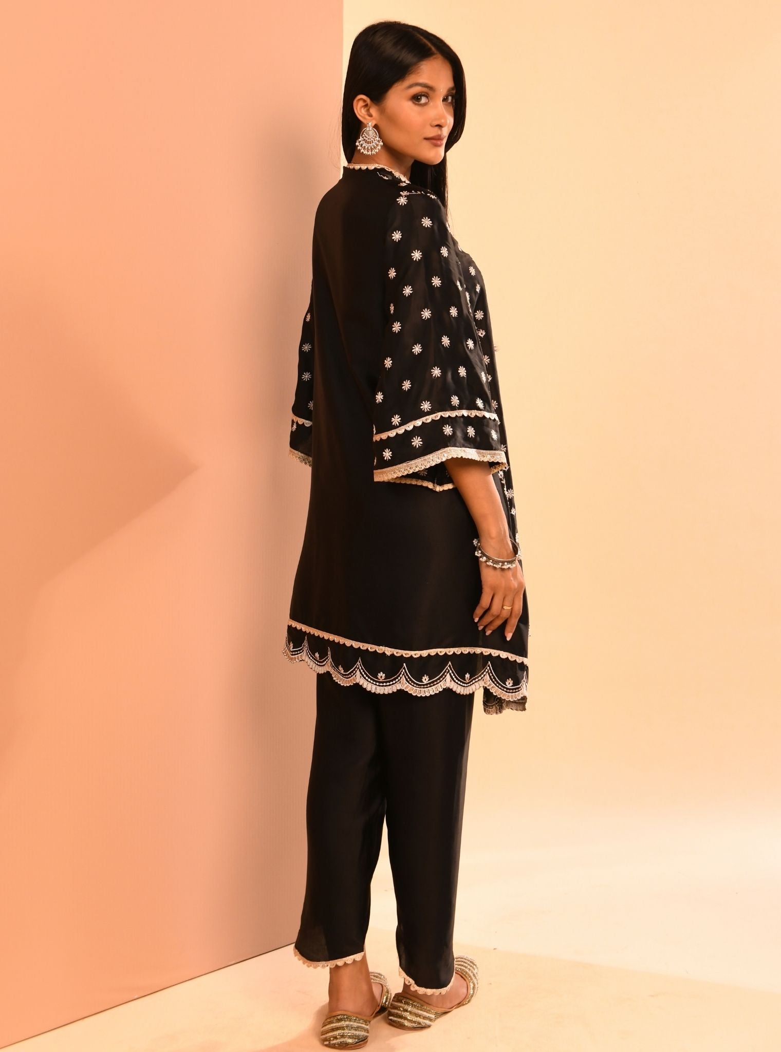Amara Cupro Black Kurta Set