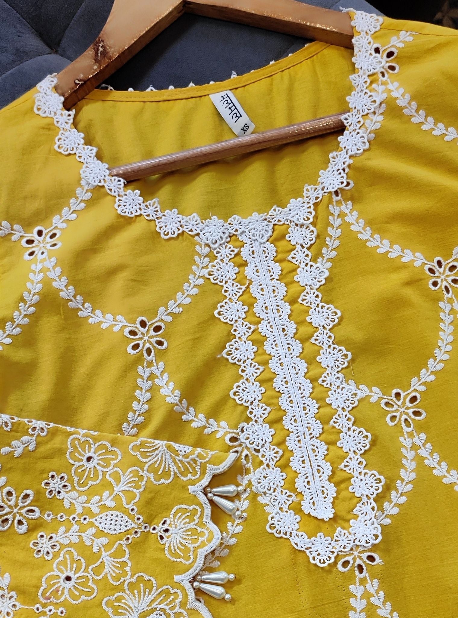 Aashay Cotton Yellow Kurta Set