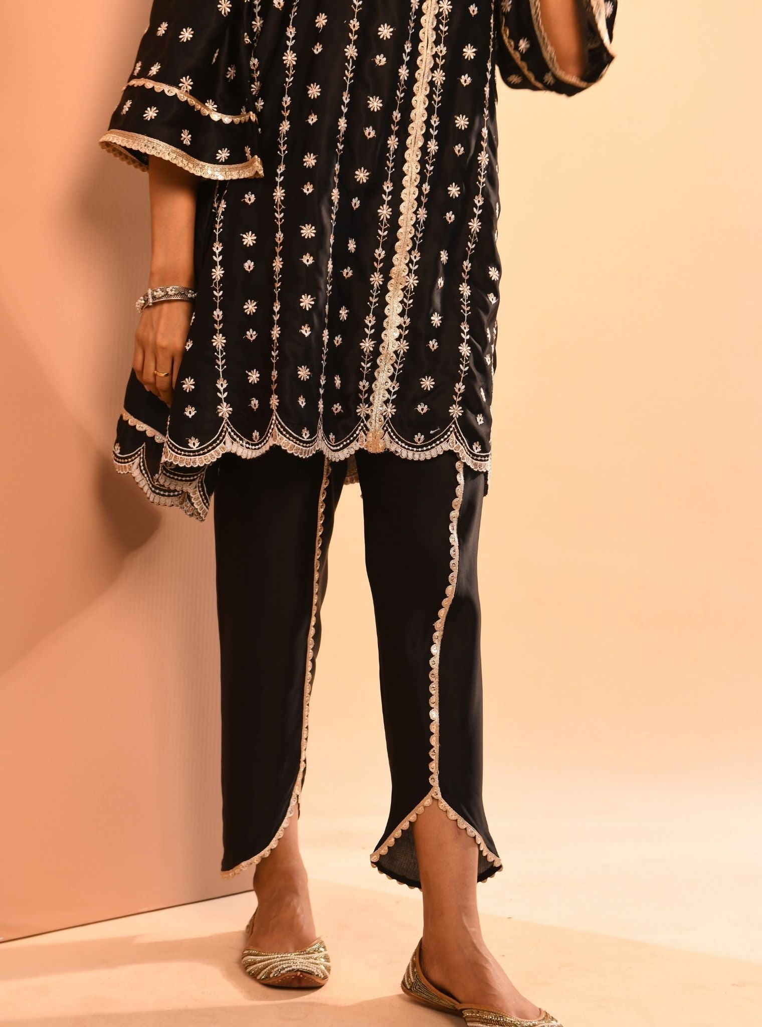 Amara Cupro Black Kurta Set