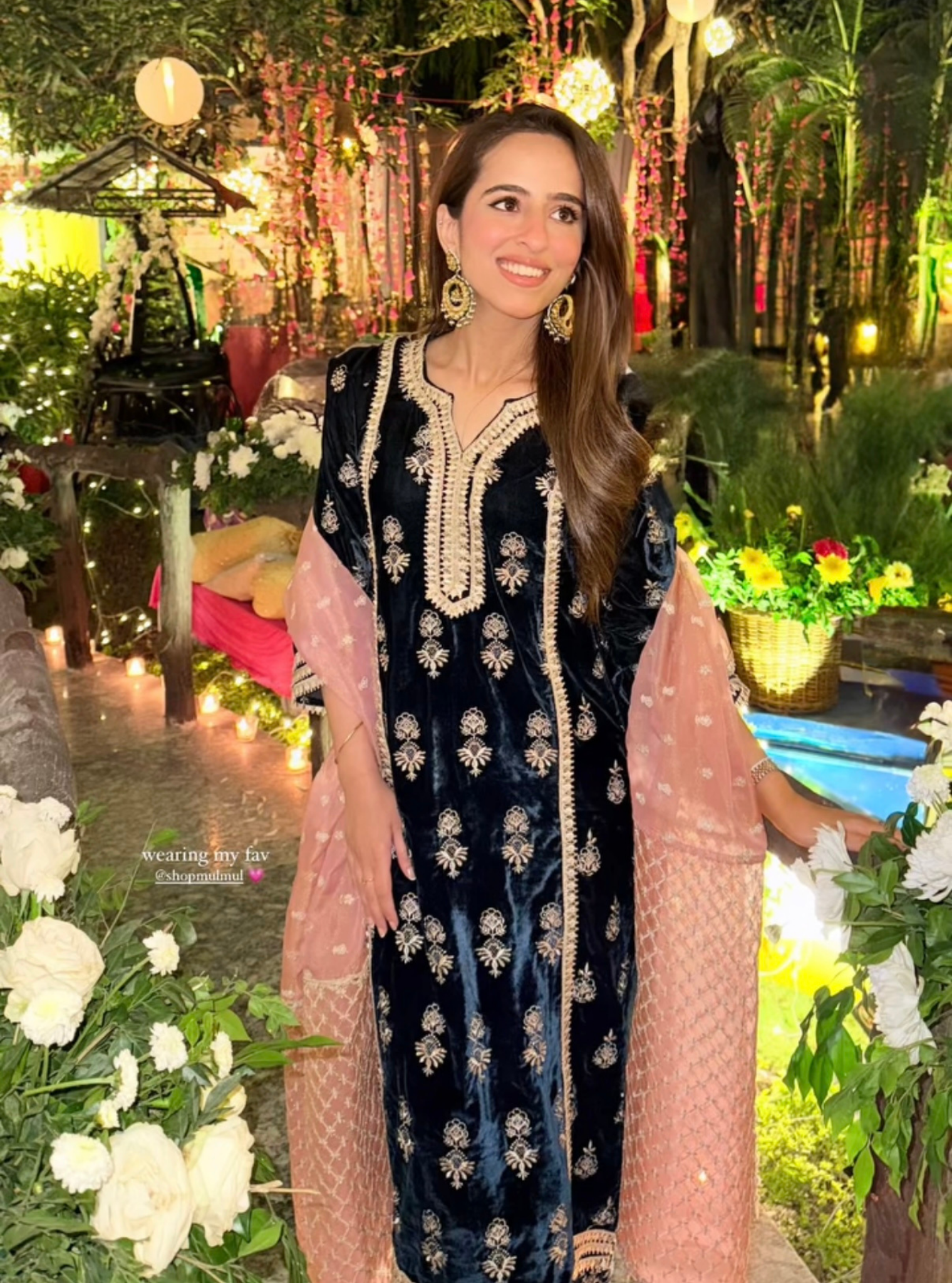 Kumani Velvet Navy Kurta Set