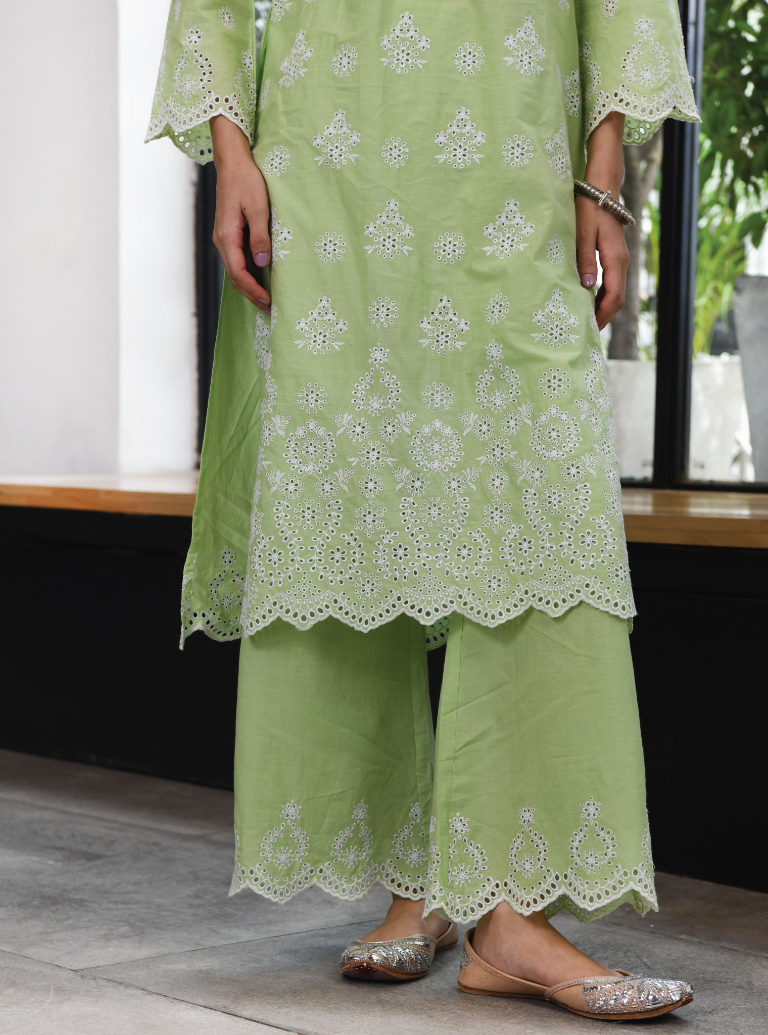 Ripon Cotton Green Kurta Set