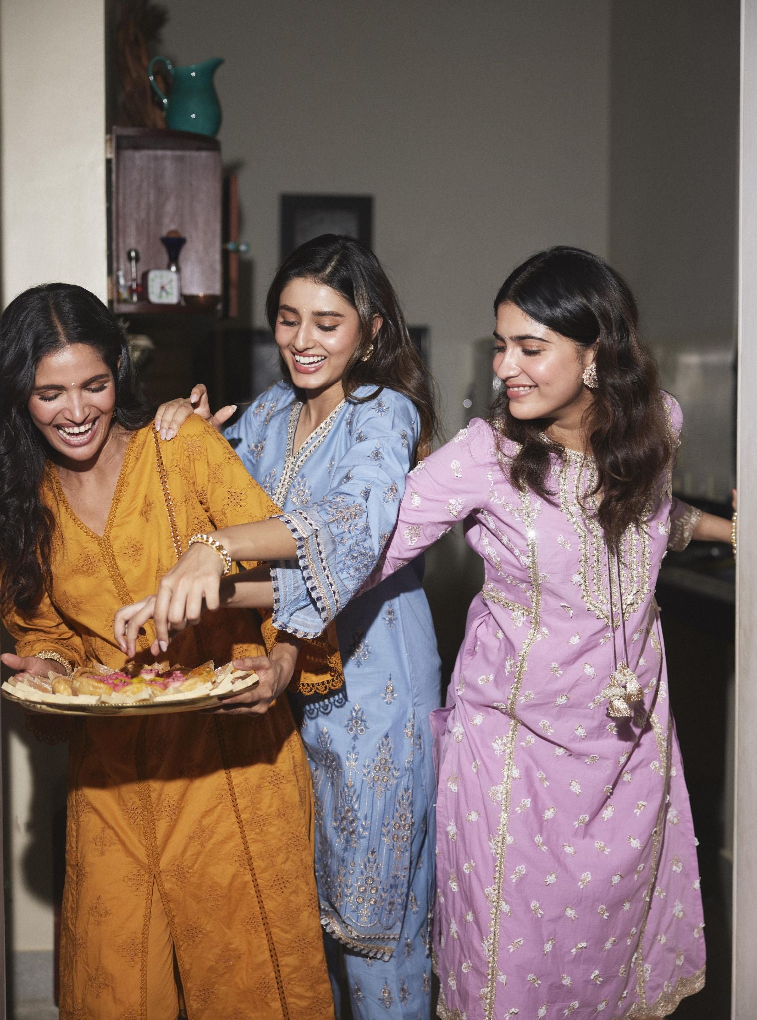 Adah Cotton Lilac Kurta Set