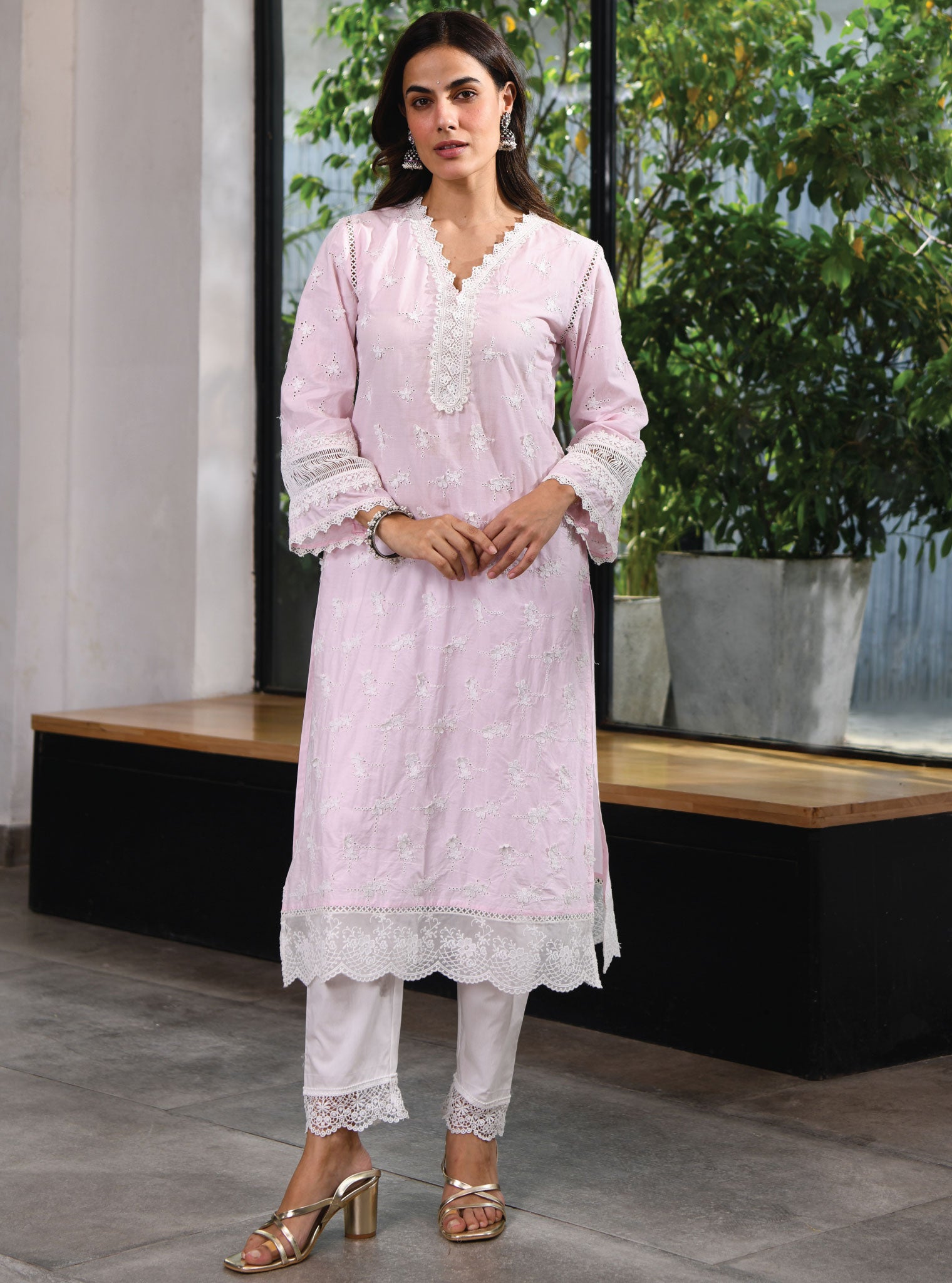 Salisbury Cotton Pink Kurta Set