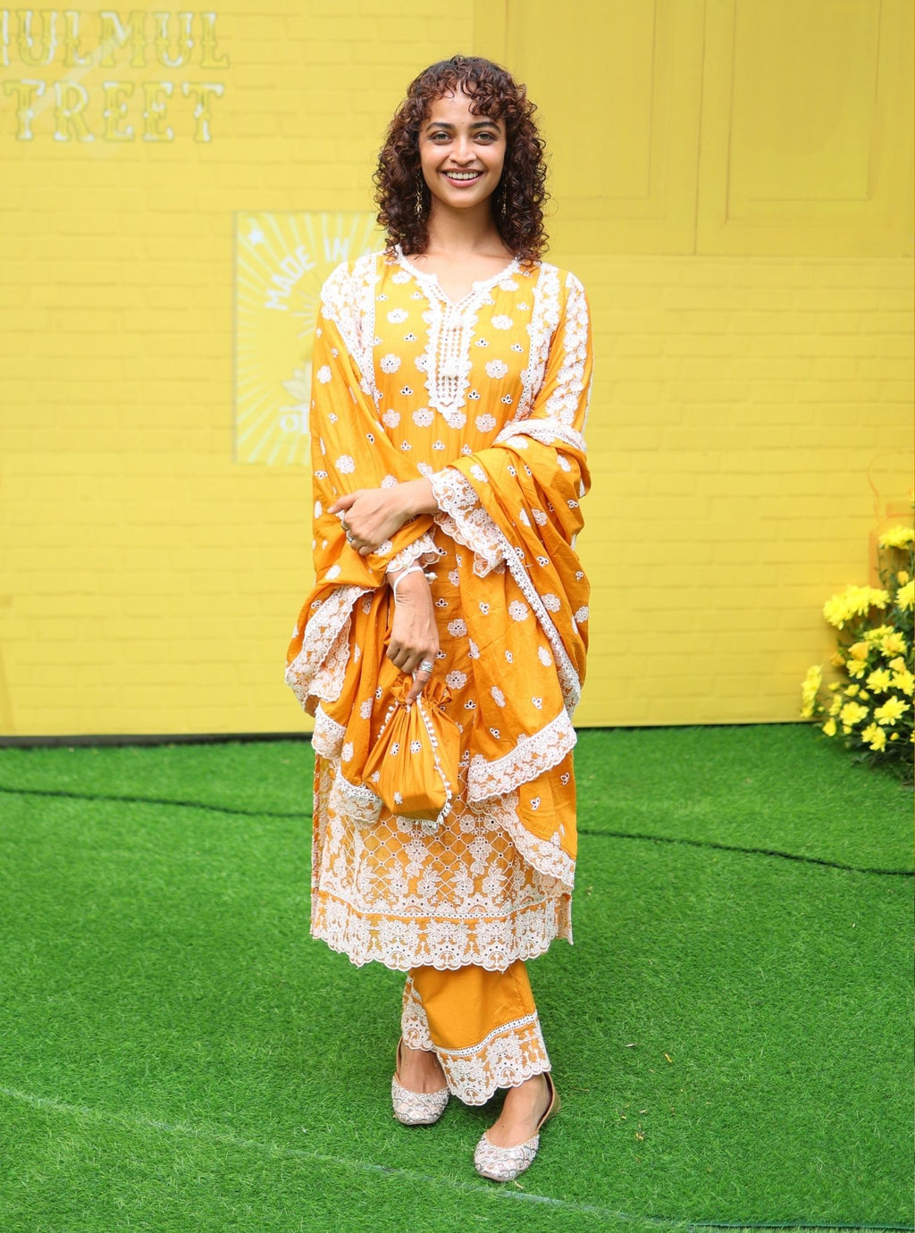 Avery Supima Cotton Orange Kurta Set