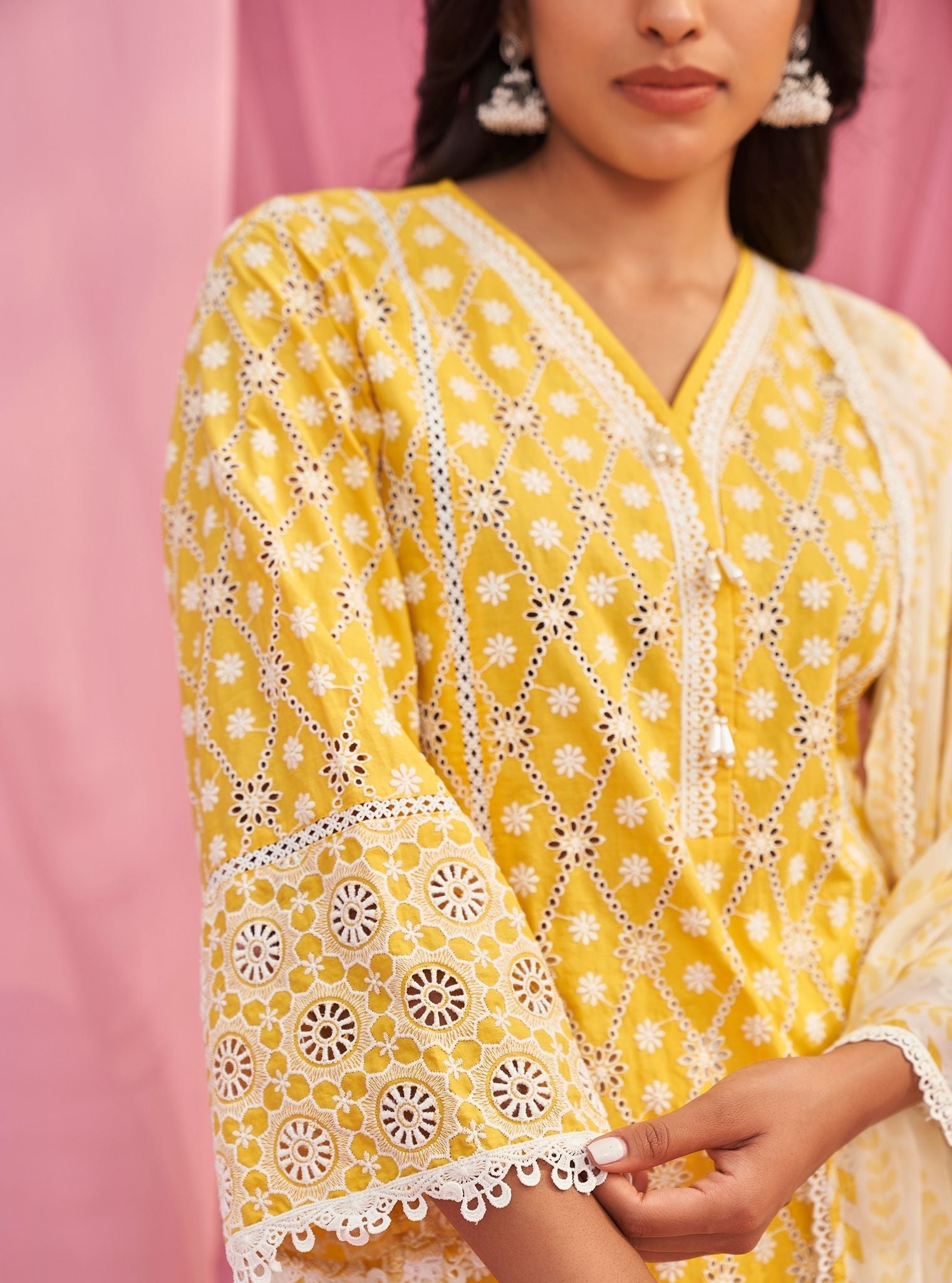 Asti Cotton Yellow Kurta Set