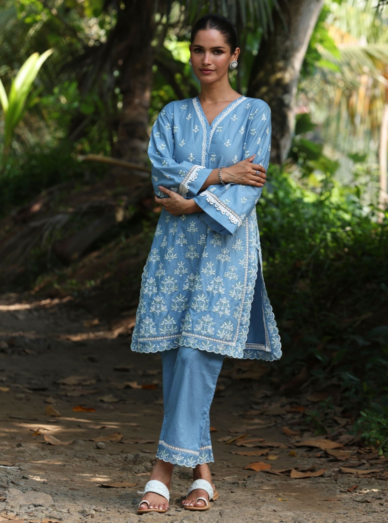 Rith Supima Cotton Blue Kurta Set