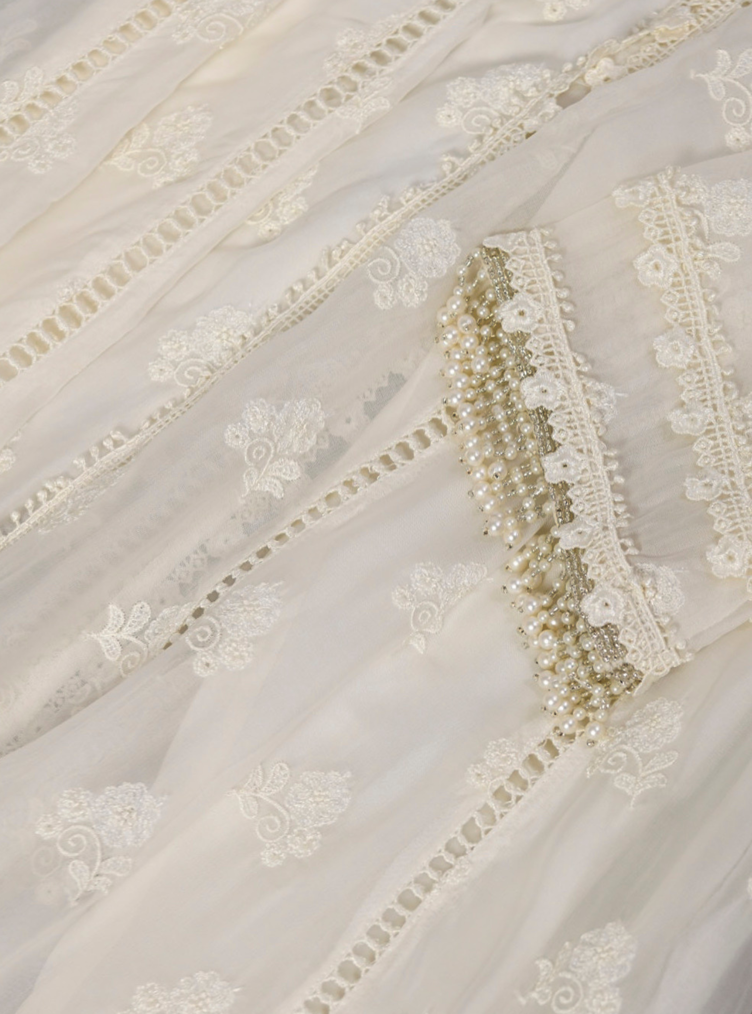 Somerset Organza Off White Anarkali Kurta Set