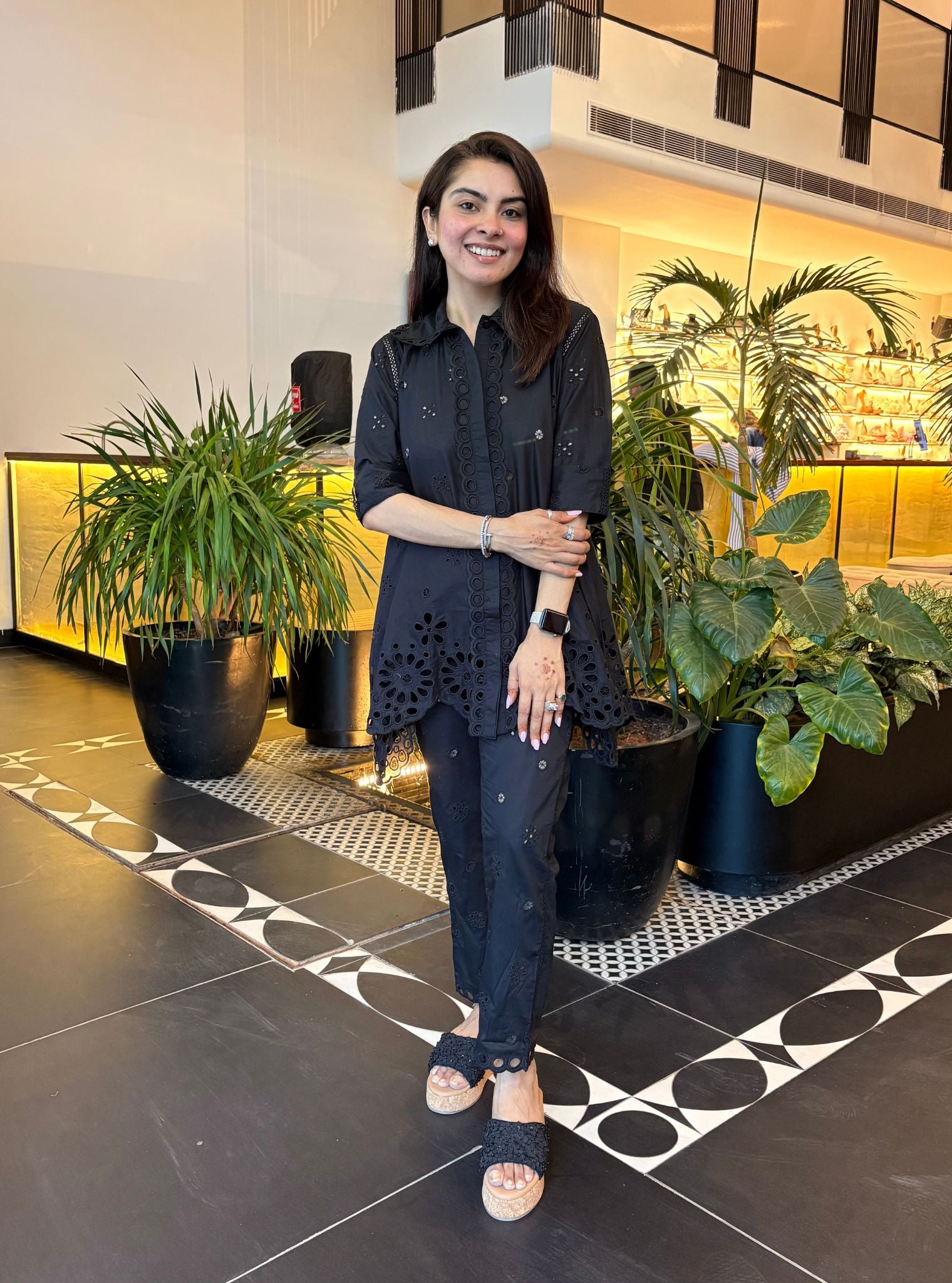 Carlisle Cotton Black Co-ord Set