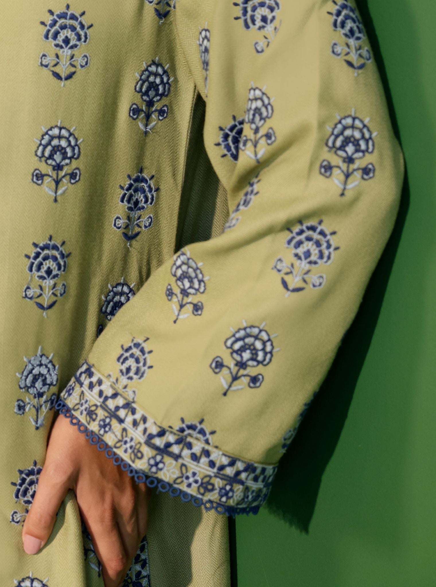 Harlow Wool Green Kurta Set