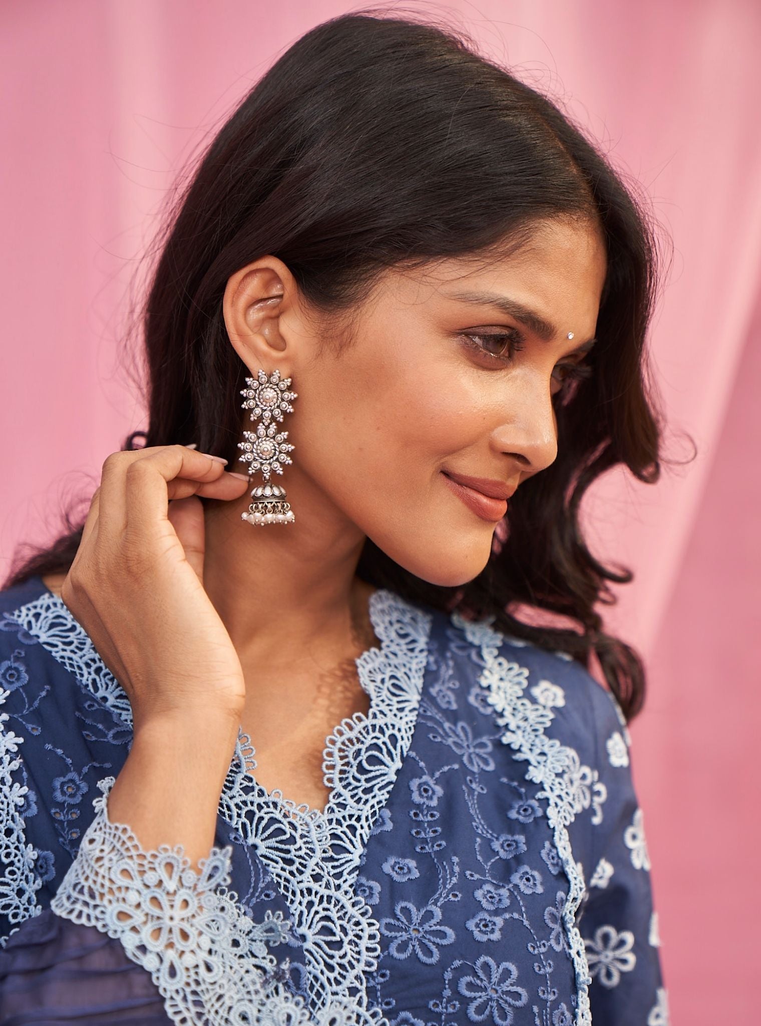 Pure Silver Shyla Jhumki