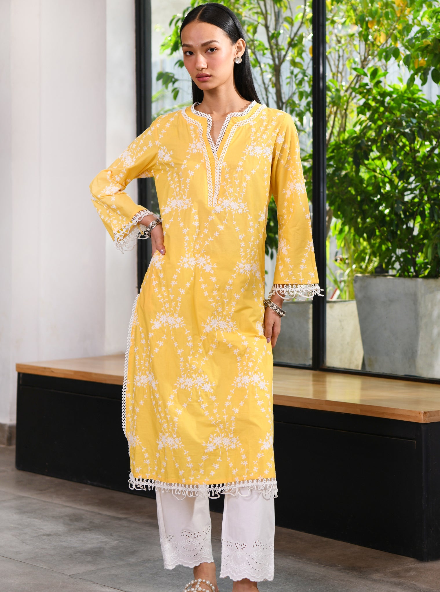 Arki Cotton Yellow Kurta Set
