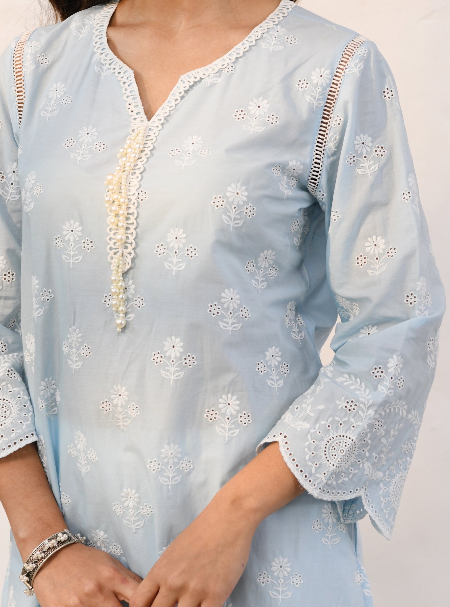 Arpora Cotton Blue Kurta Set