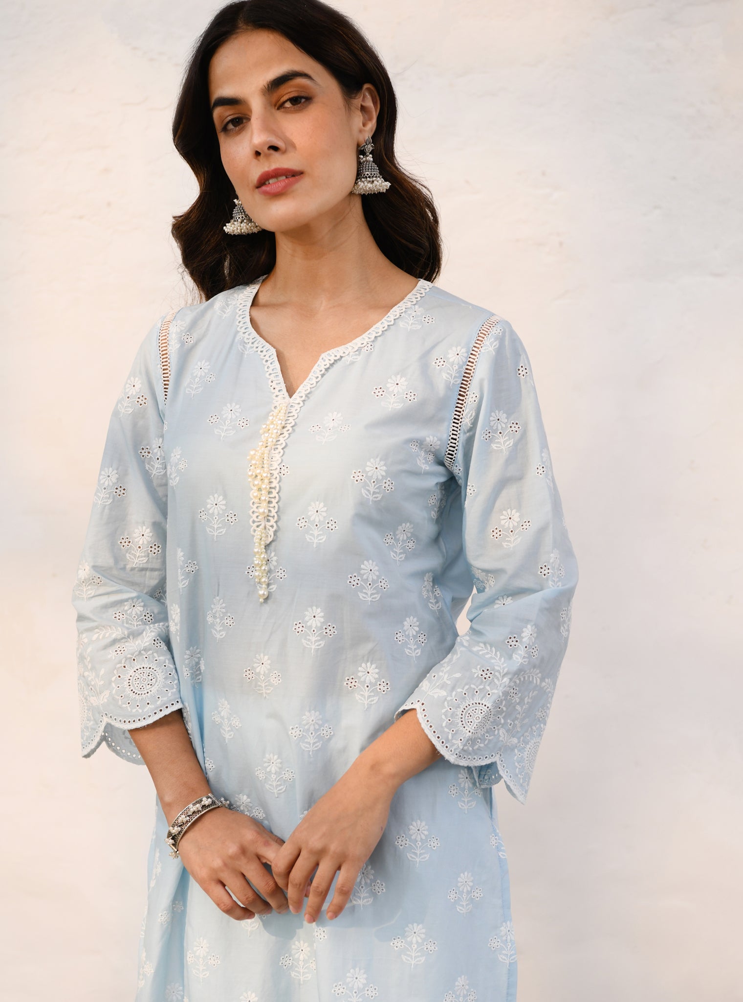 Arpora Cotton Blue Kurta Set