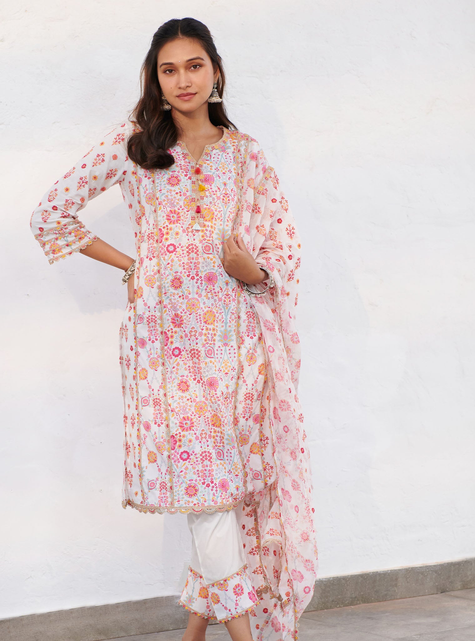 Avery Cotton White Kurta Set