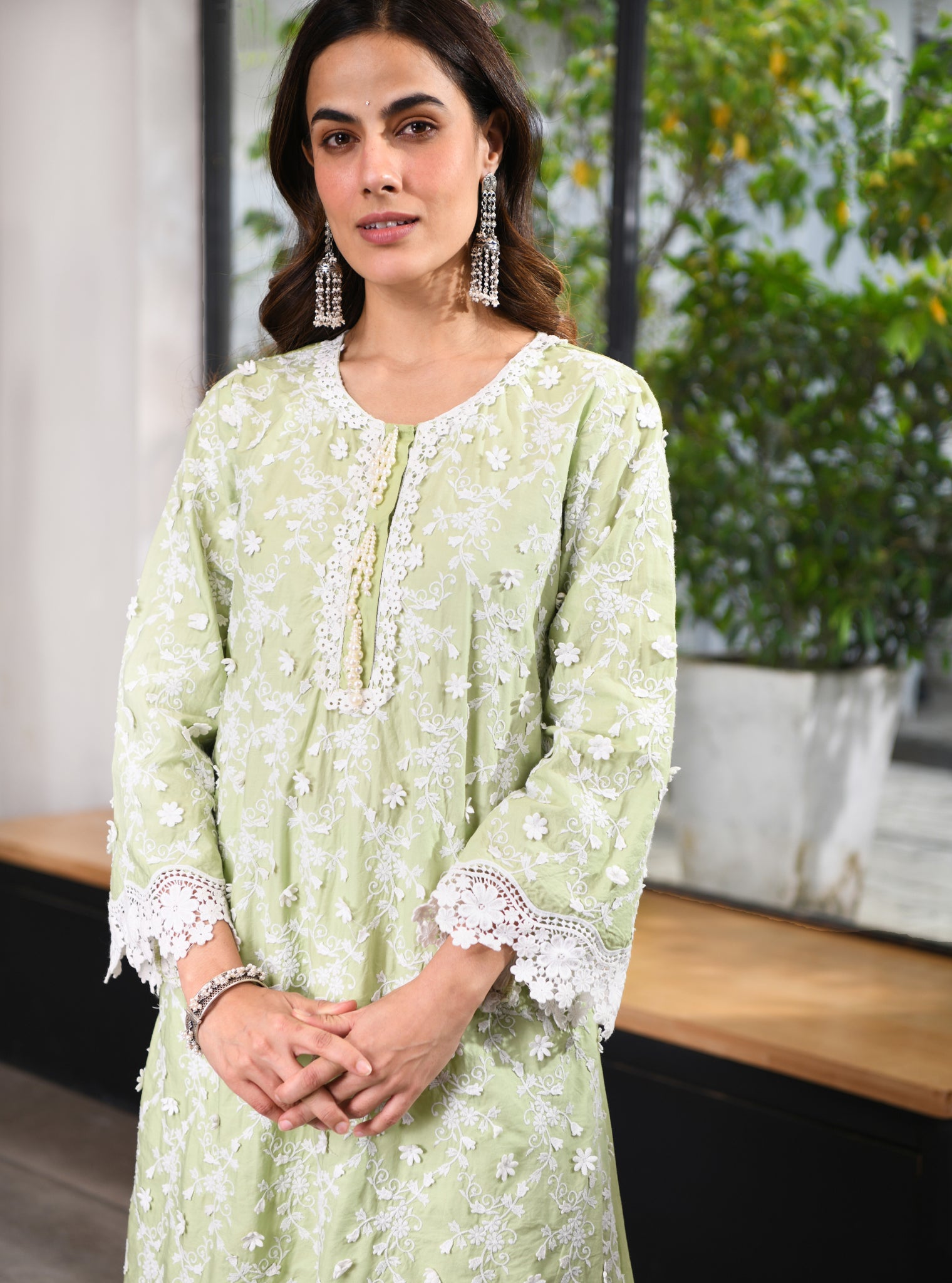 Baybreeze Cotton Green Kurta Set