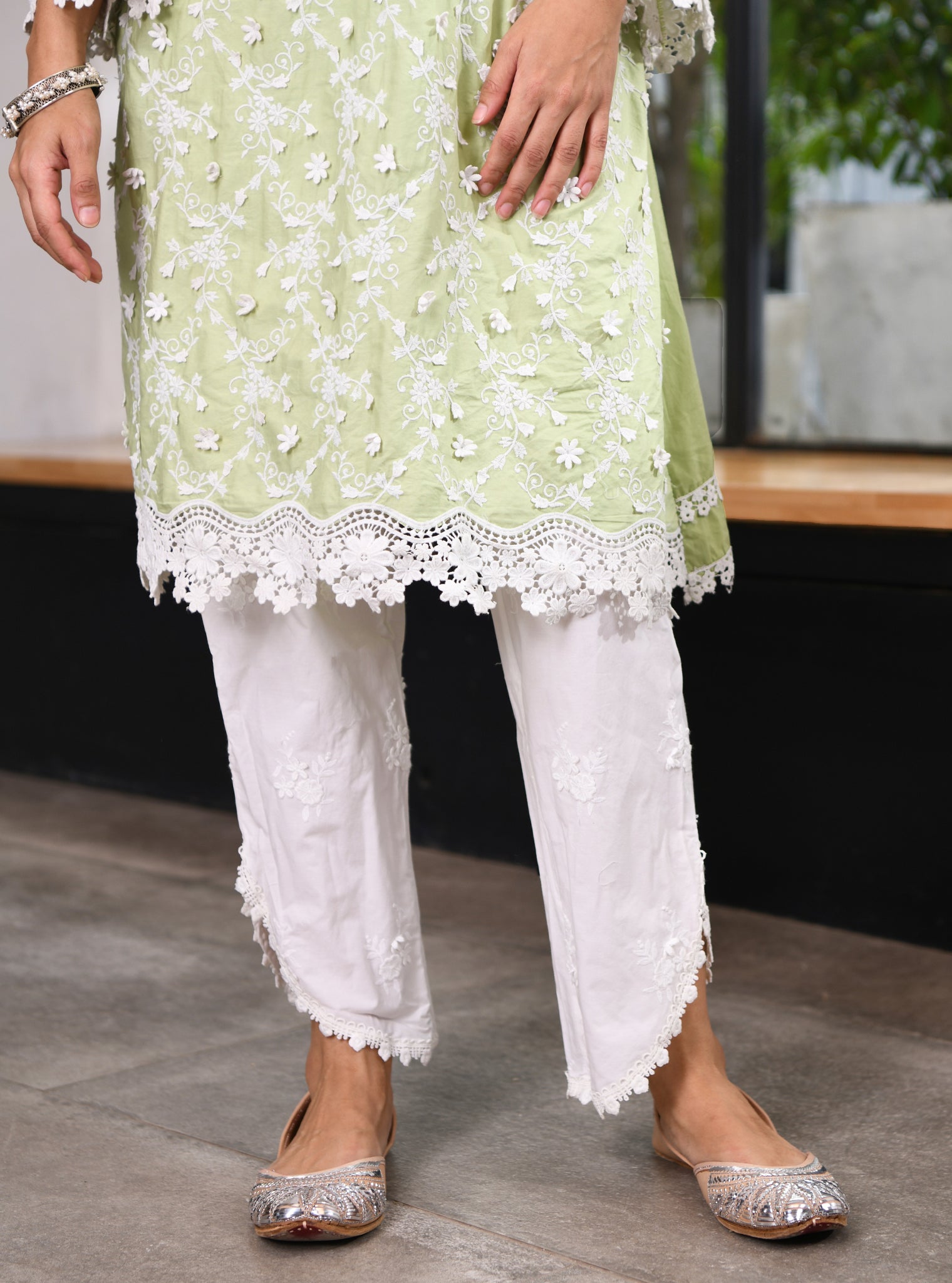 Baybreeze Cotton Green Kurta Set