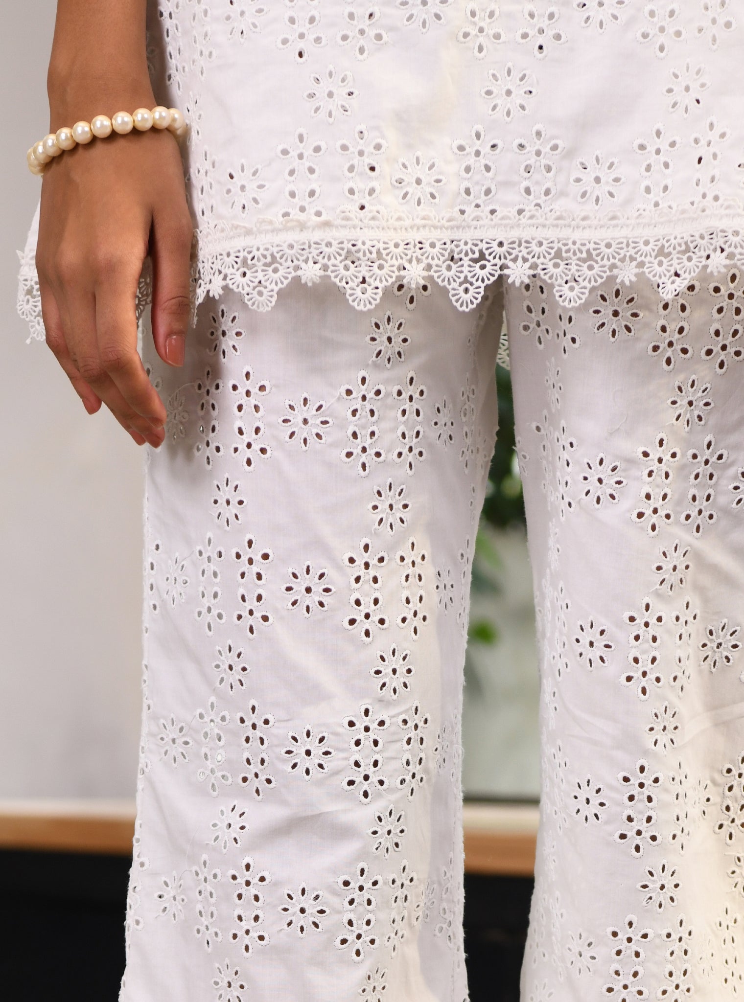 Beverly Cotton White Co-ord Set