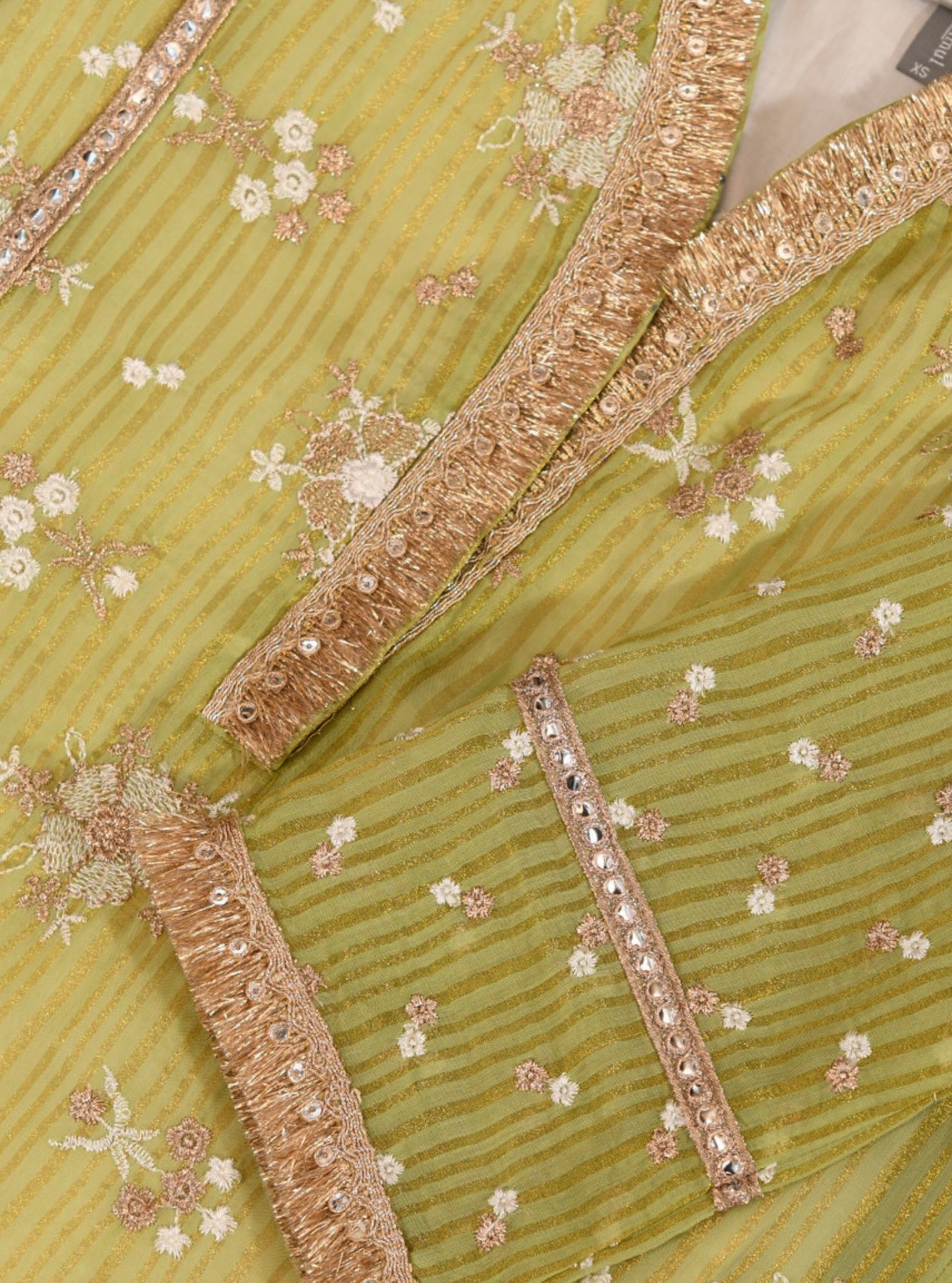 Carey Banarsi Green Kurta Set