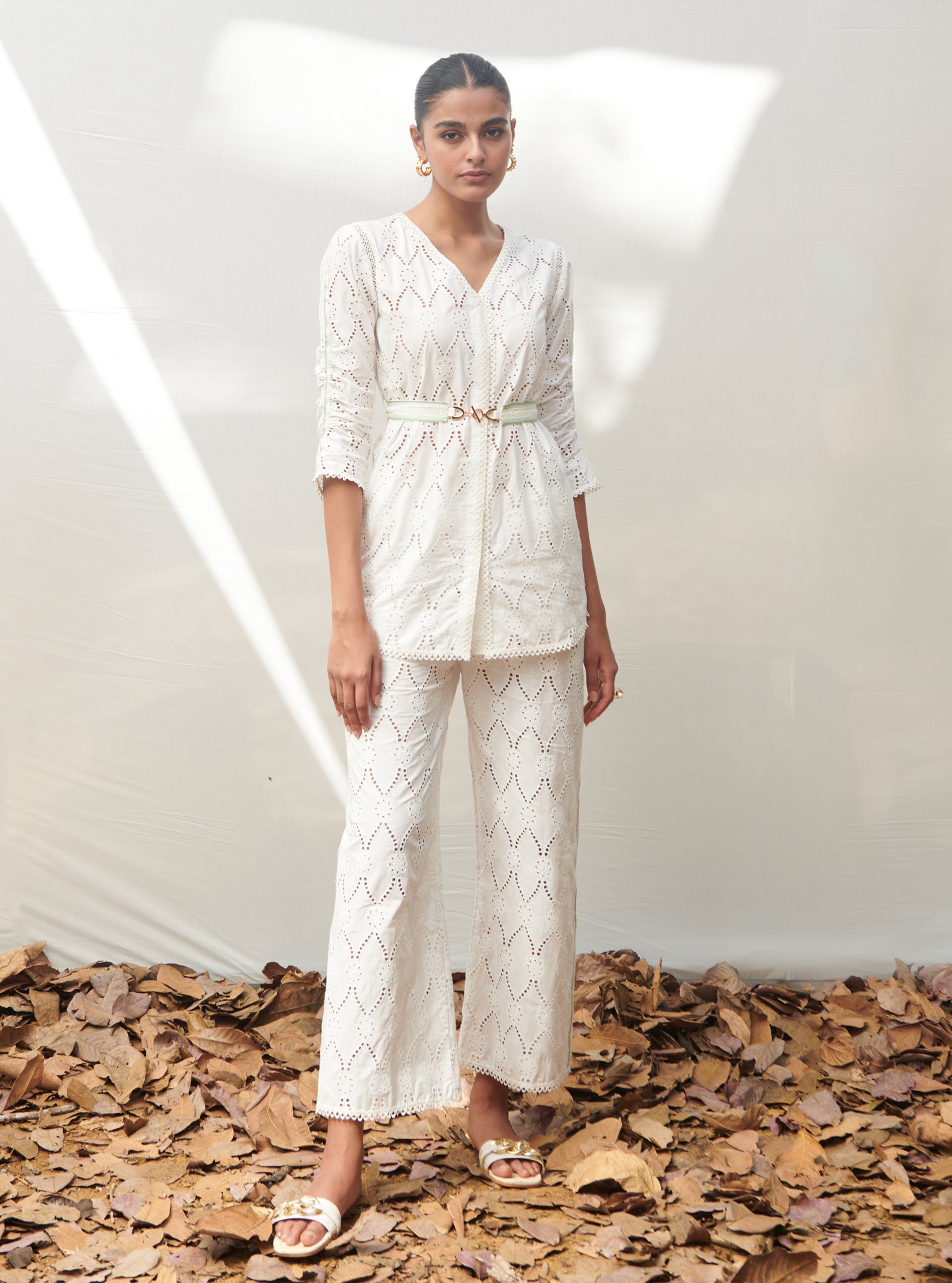 Cornelia Cotton White Co-ord Set