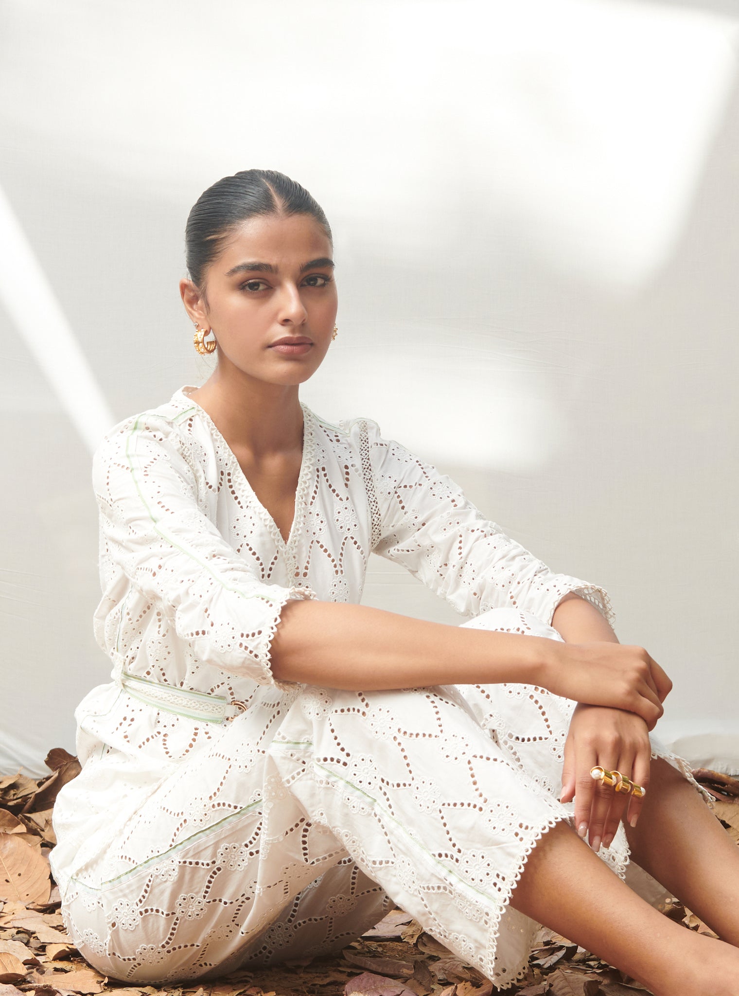 Cornelia Cotton White Co-ord Set