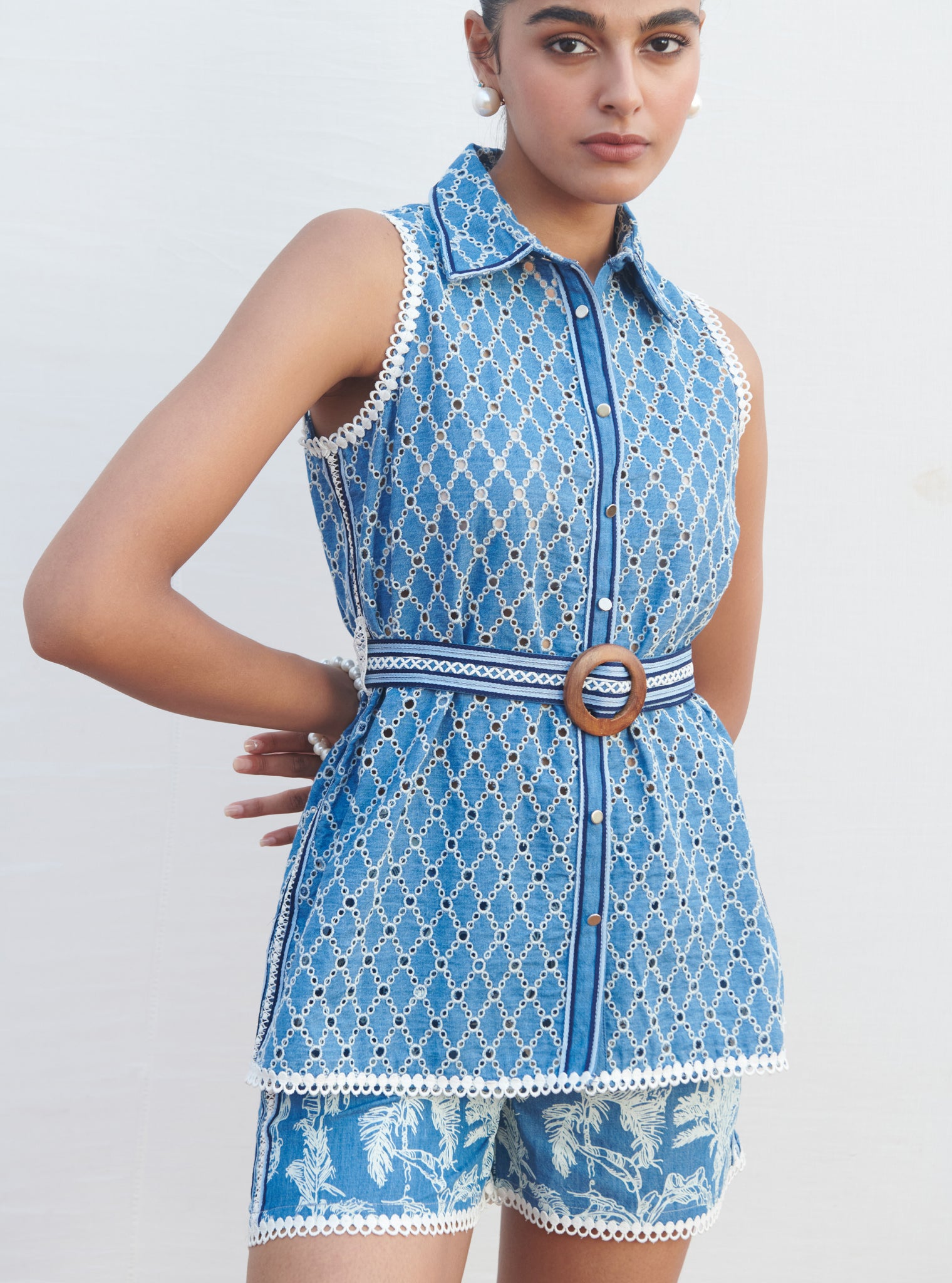 Flynn Denim Dark Blue Co-ord Set