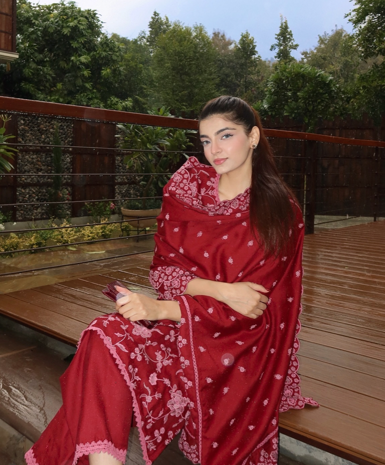 Juno Wool Wine Kurta Set