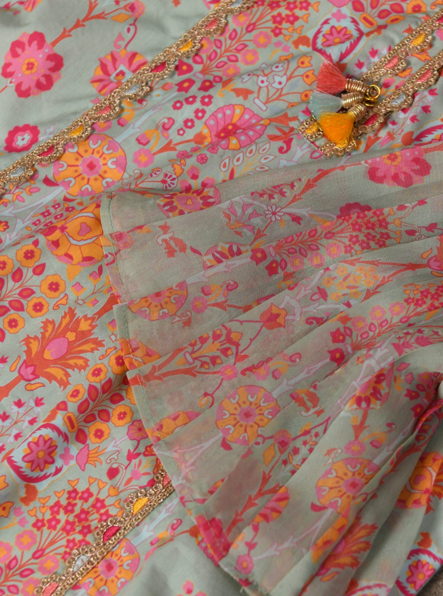 Isla Cotton Green Kurta Set