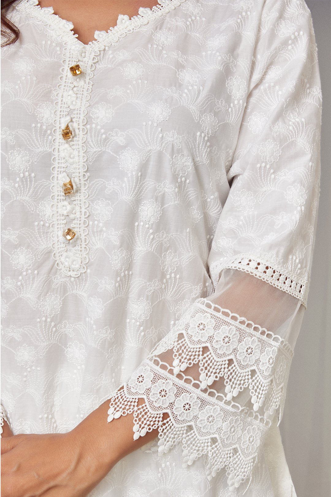 Ivy Cotton White Kurta Set