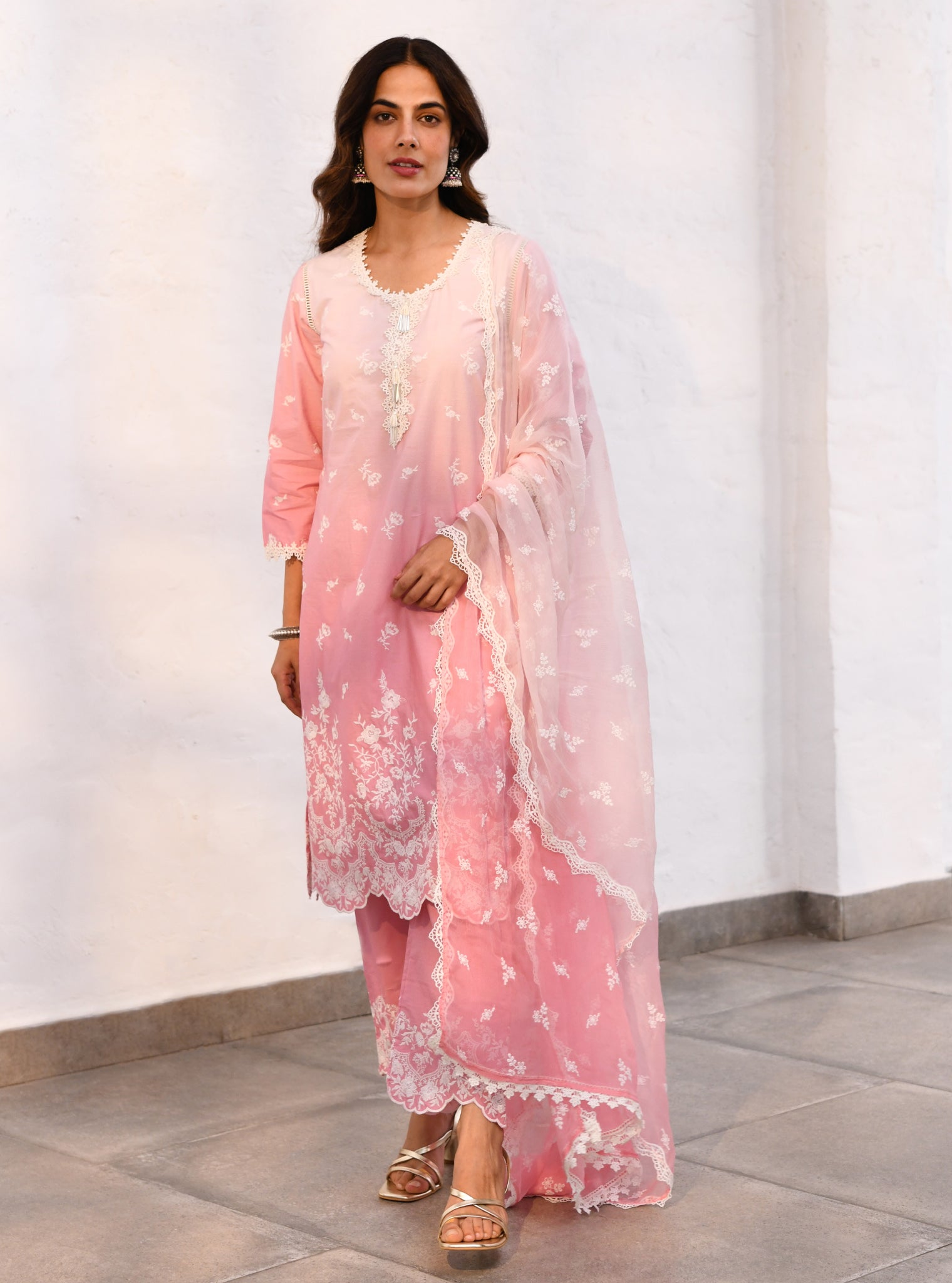 Mandre Cotton Pink Kurta Set