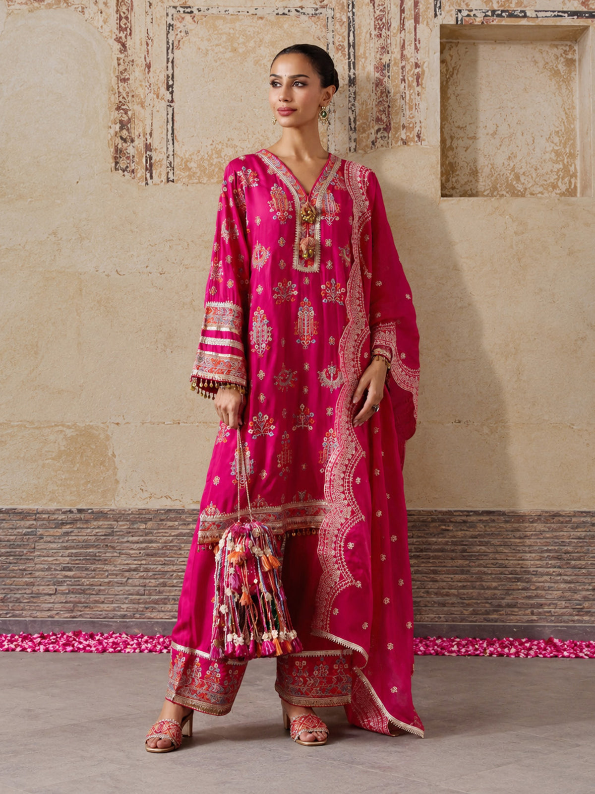 Noreya Lawn Fuschia Kurta Set