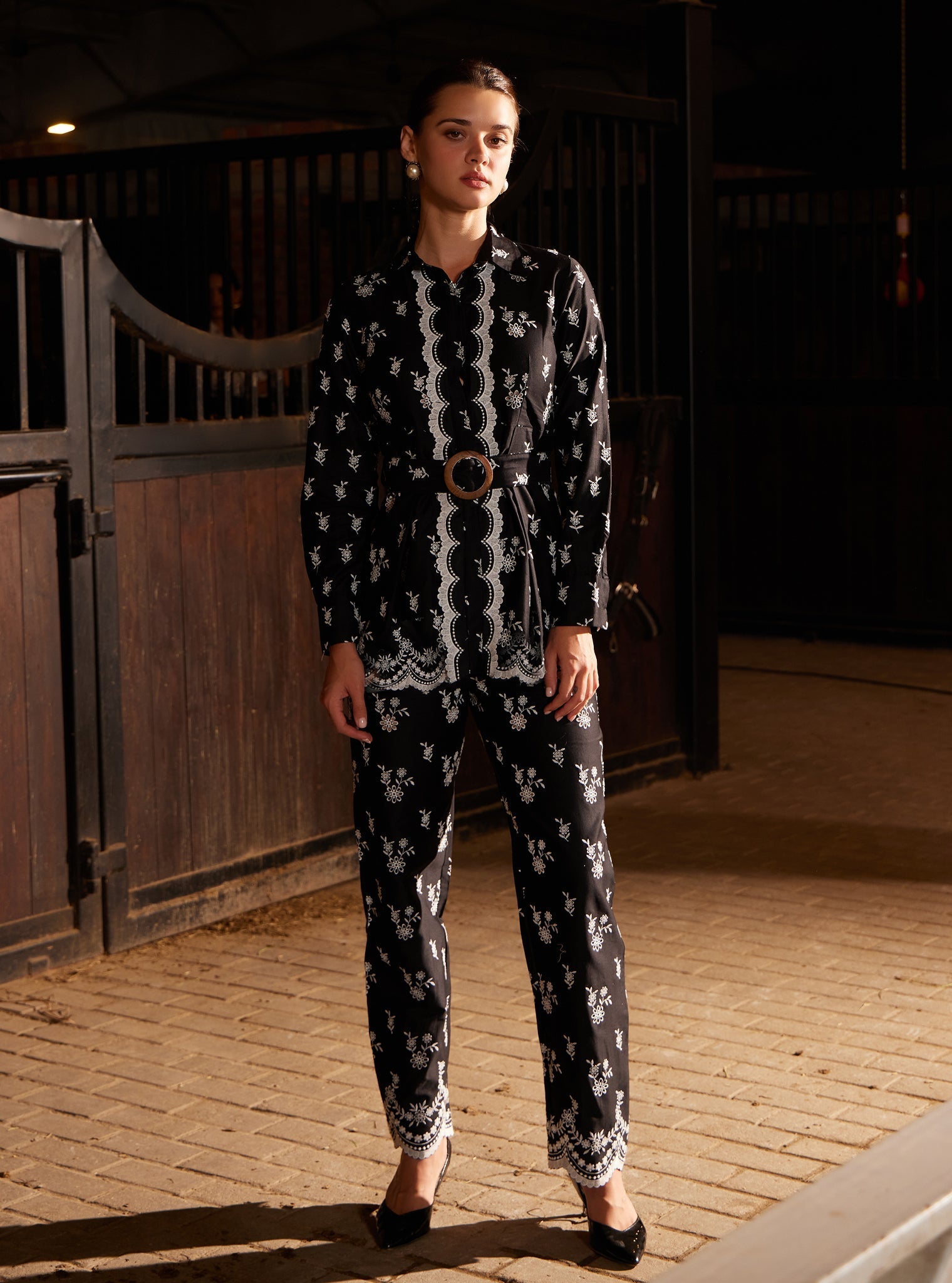 Mulmul Pima Daphne Black Pant